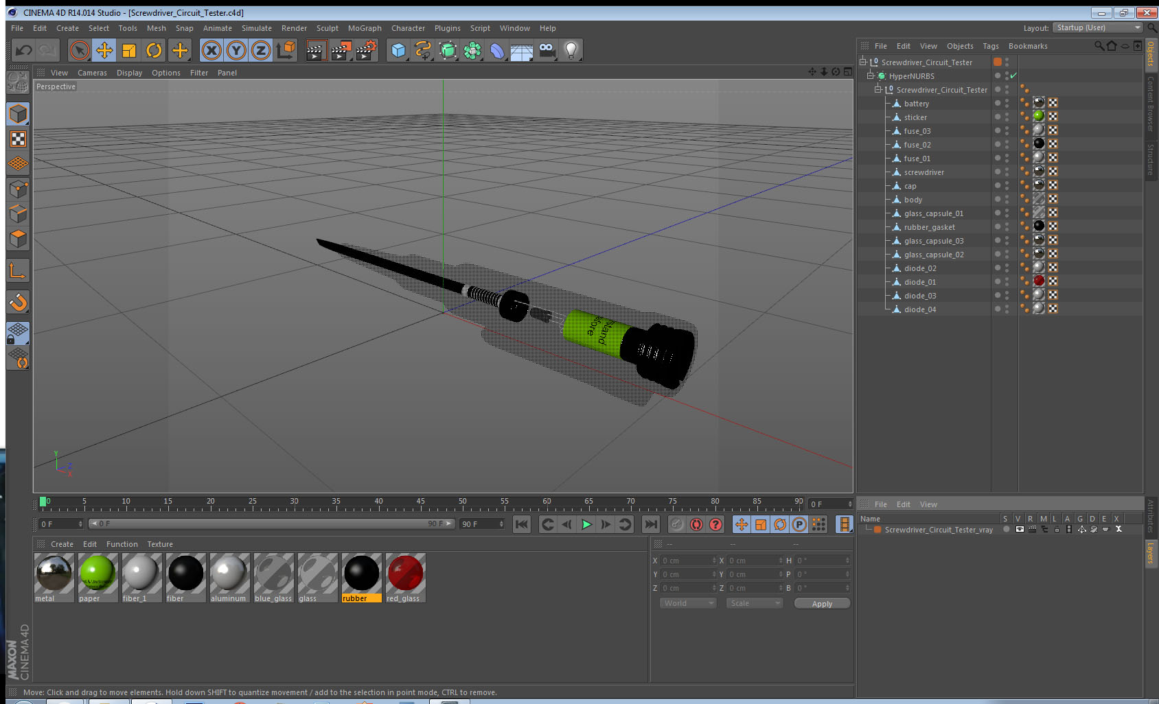 3D Screwdriver Circuit Tester