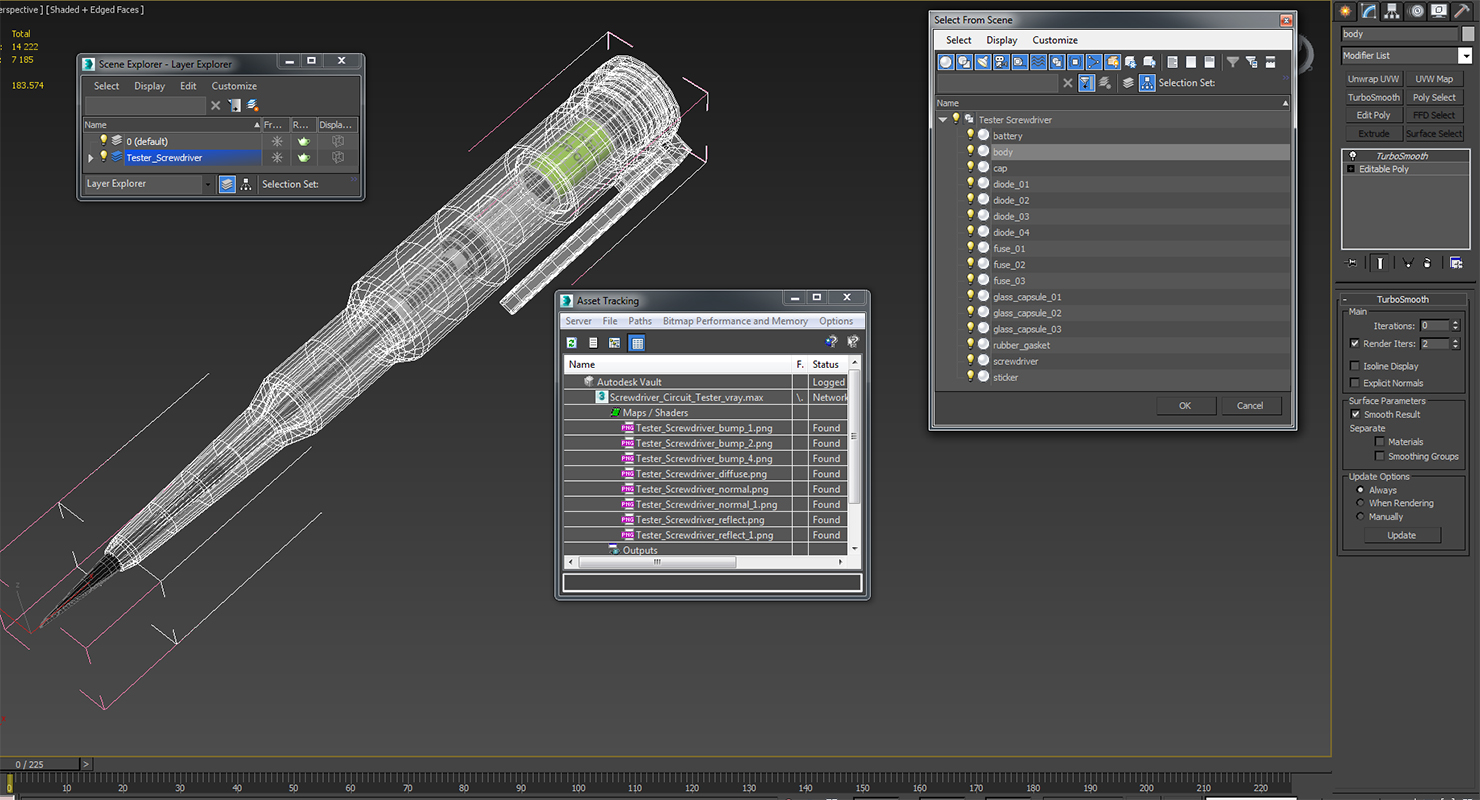 3D Screwdriver Circuit Tester