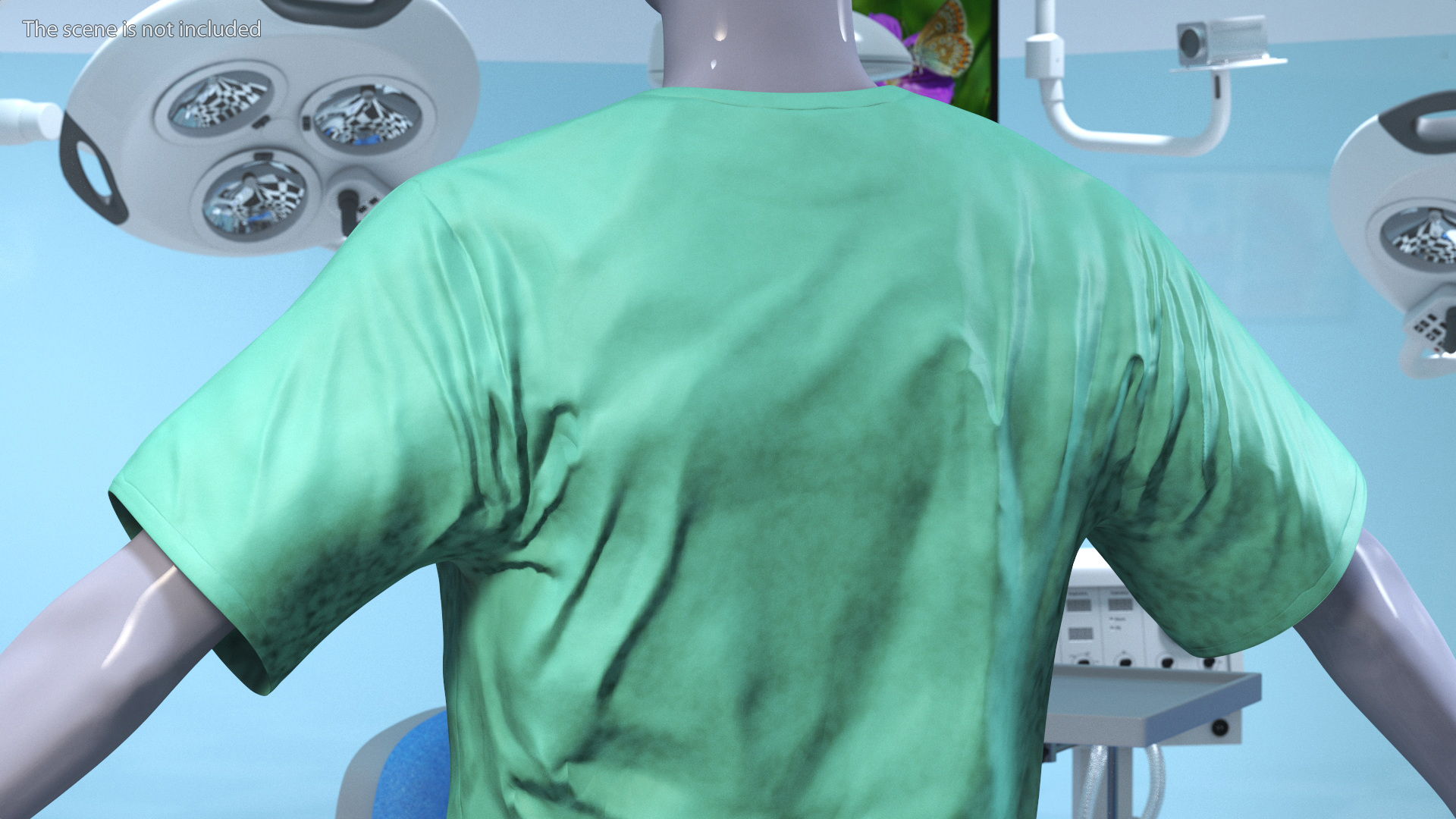 3D Surgeon Green Scrubs Shirt