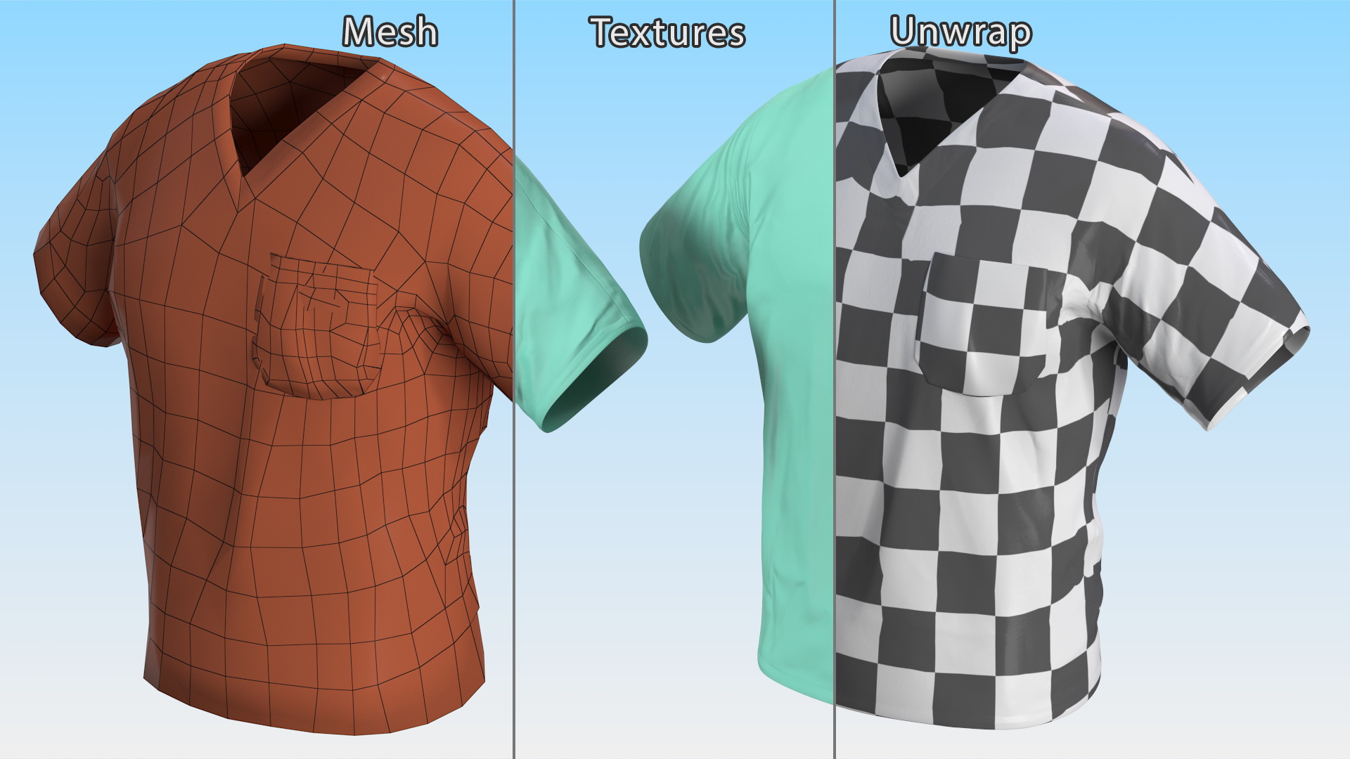 3D Surgeon Green Scrubs Shirt