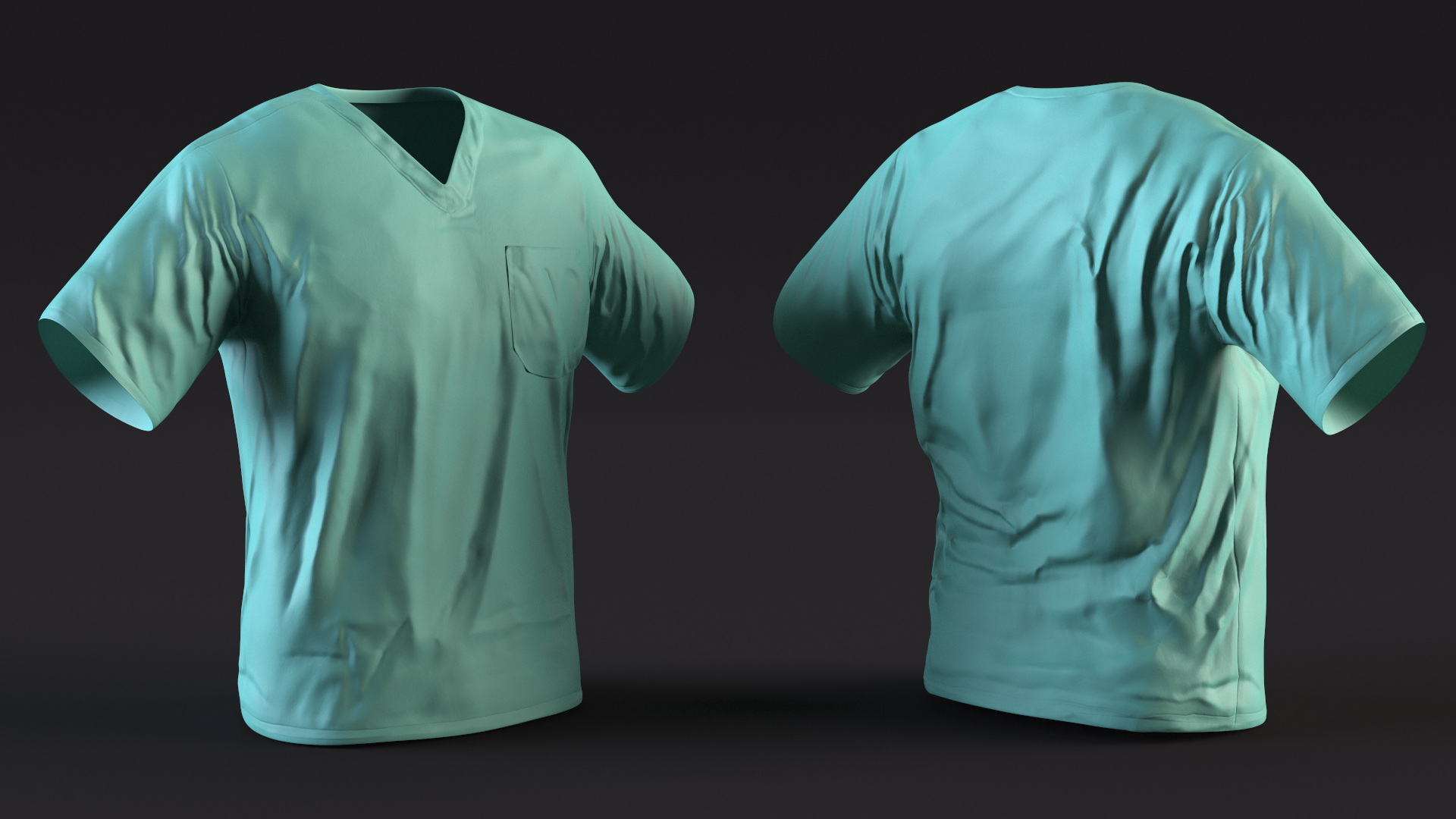 3D Surgeon Green Scrubs Shirt