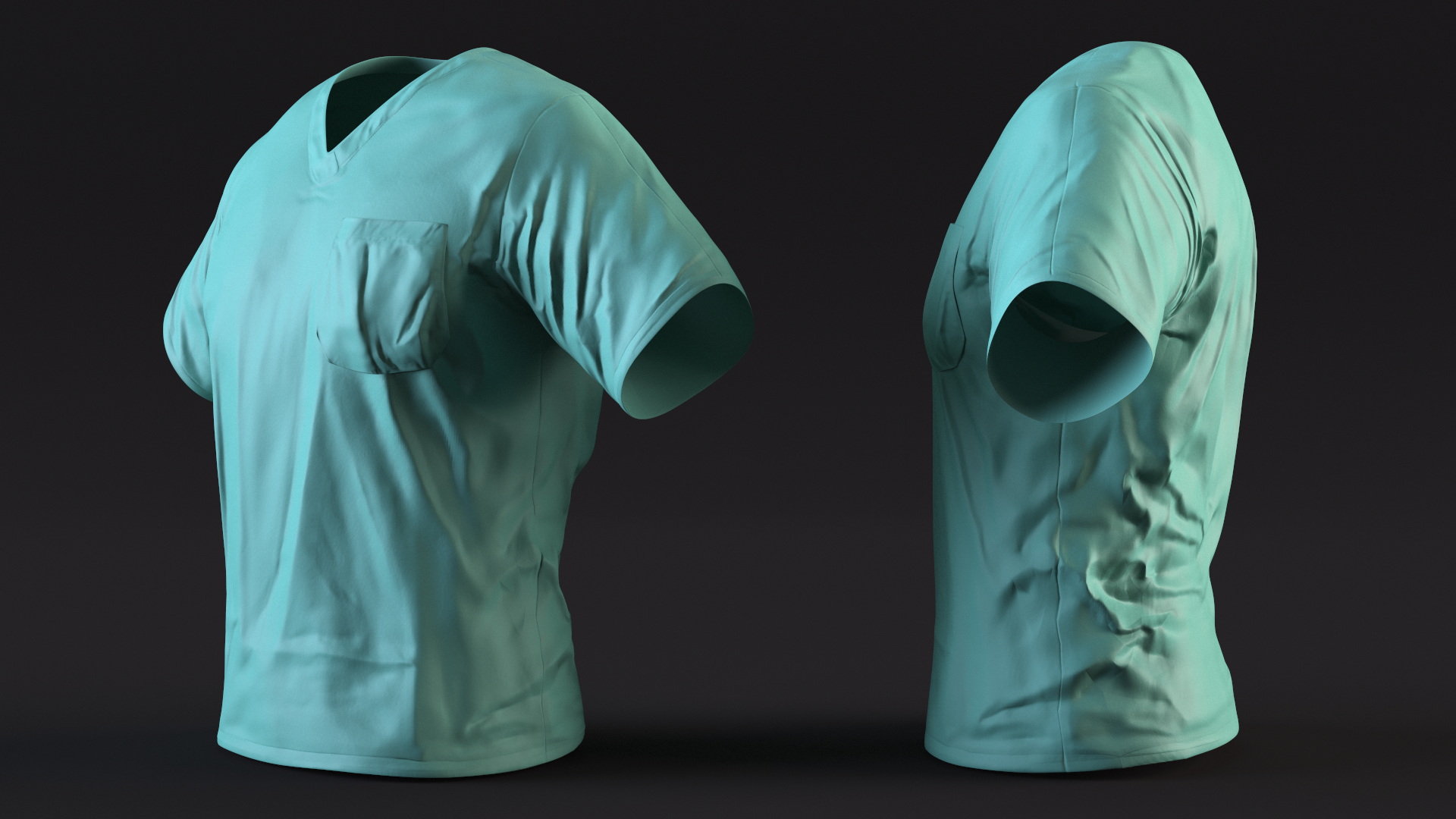 3D Surgeon Green Scrubs Shirt
