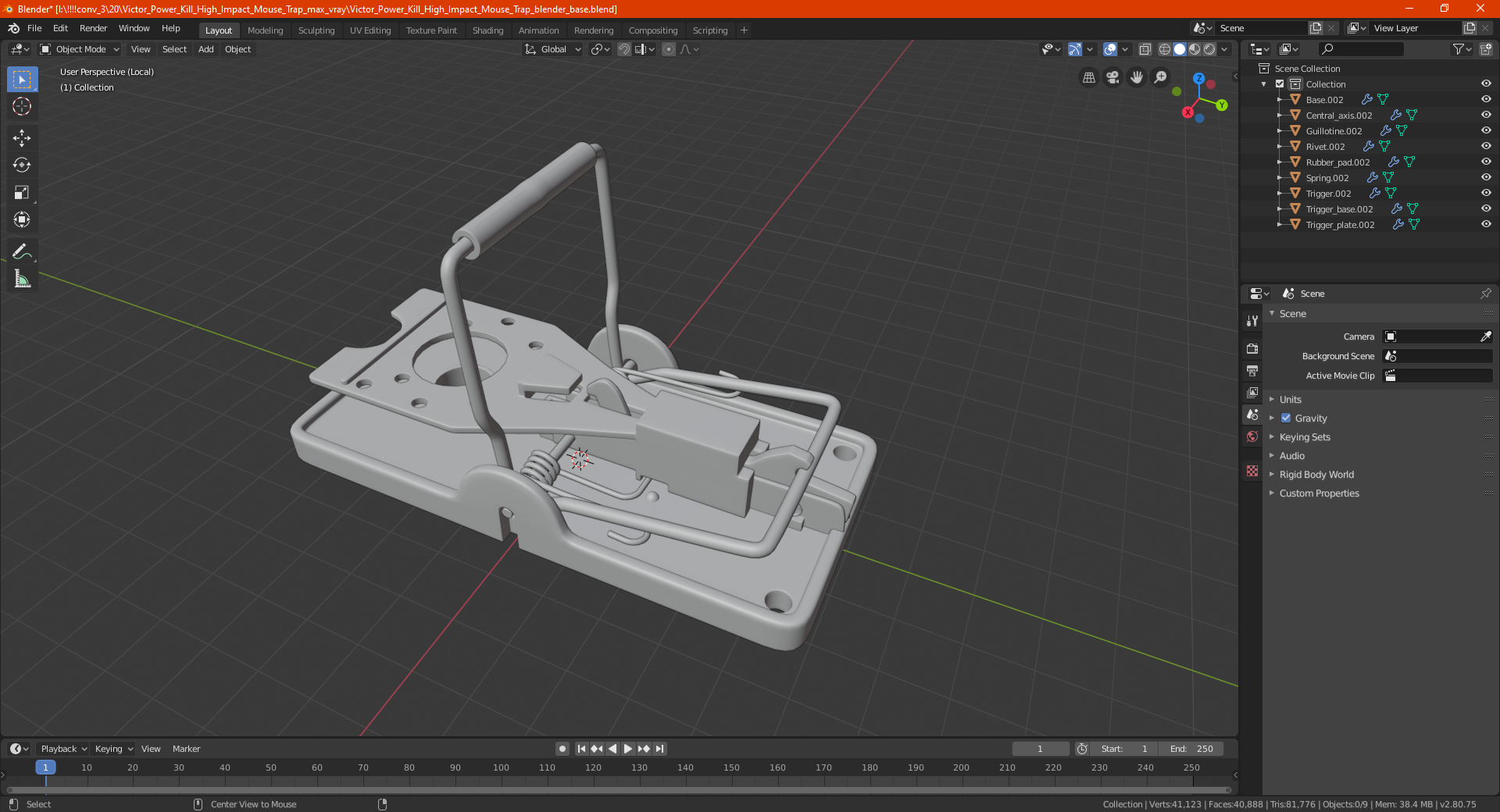 3D model Victor Power Kill High Impact Mouse Trap