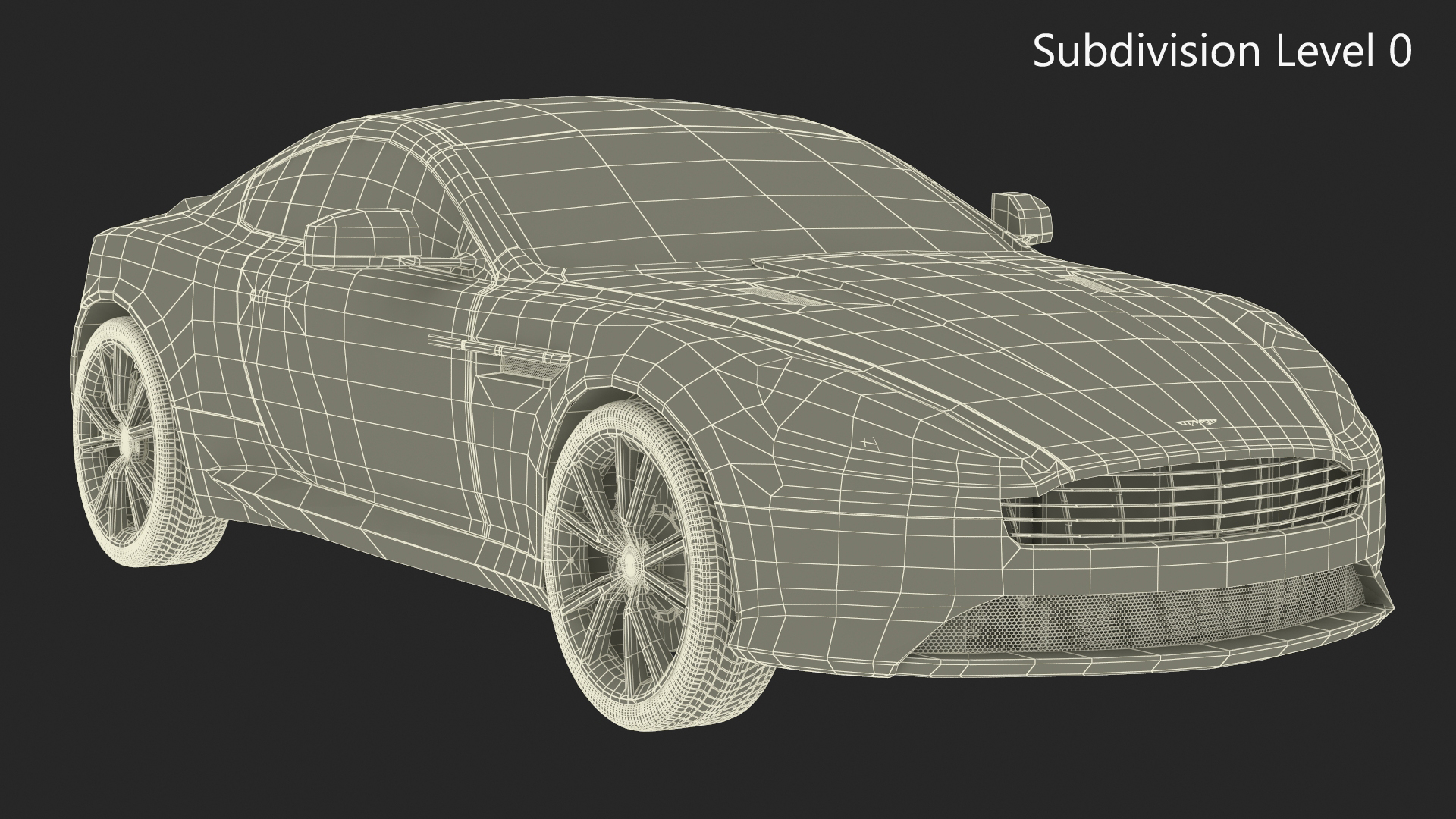 Aston Martin DB9 Simple Interior 3D