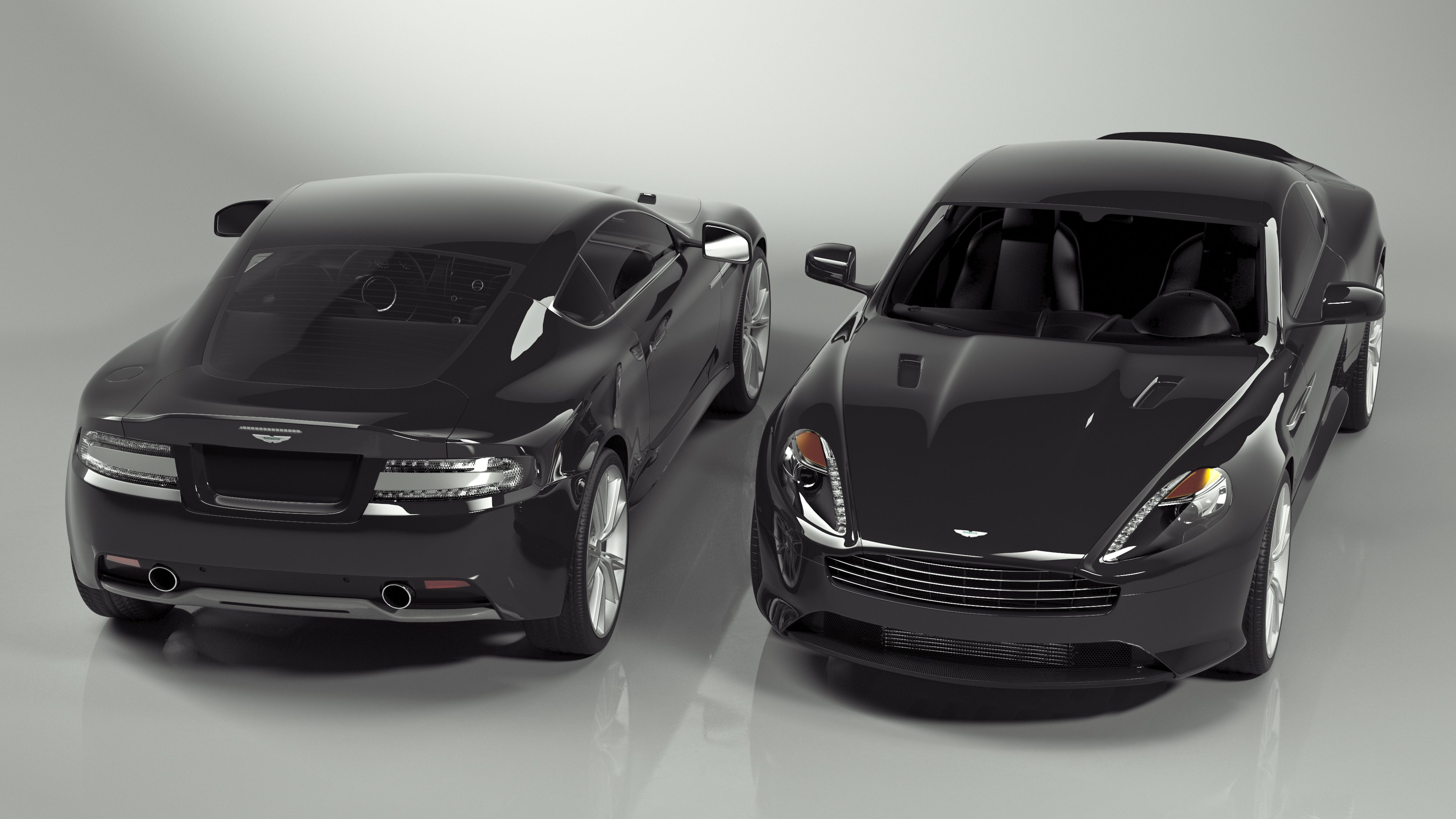 Aston Martin DB9 Simple Interior 3D