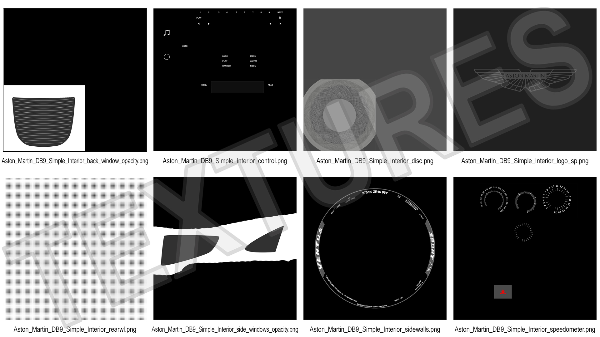 Aston Martin DB9 Simple Interior 3D