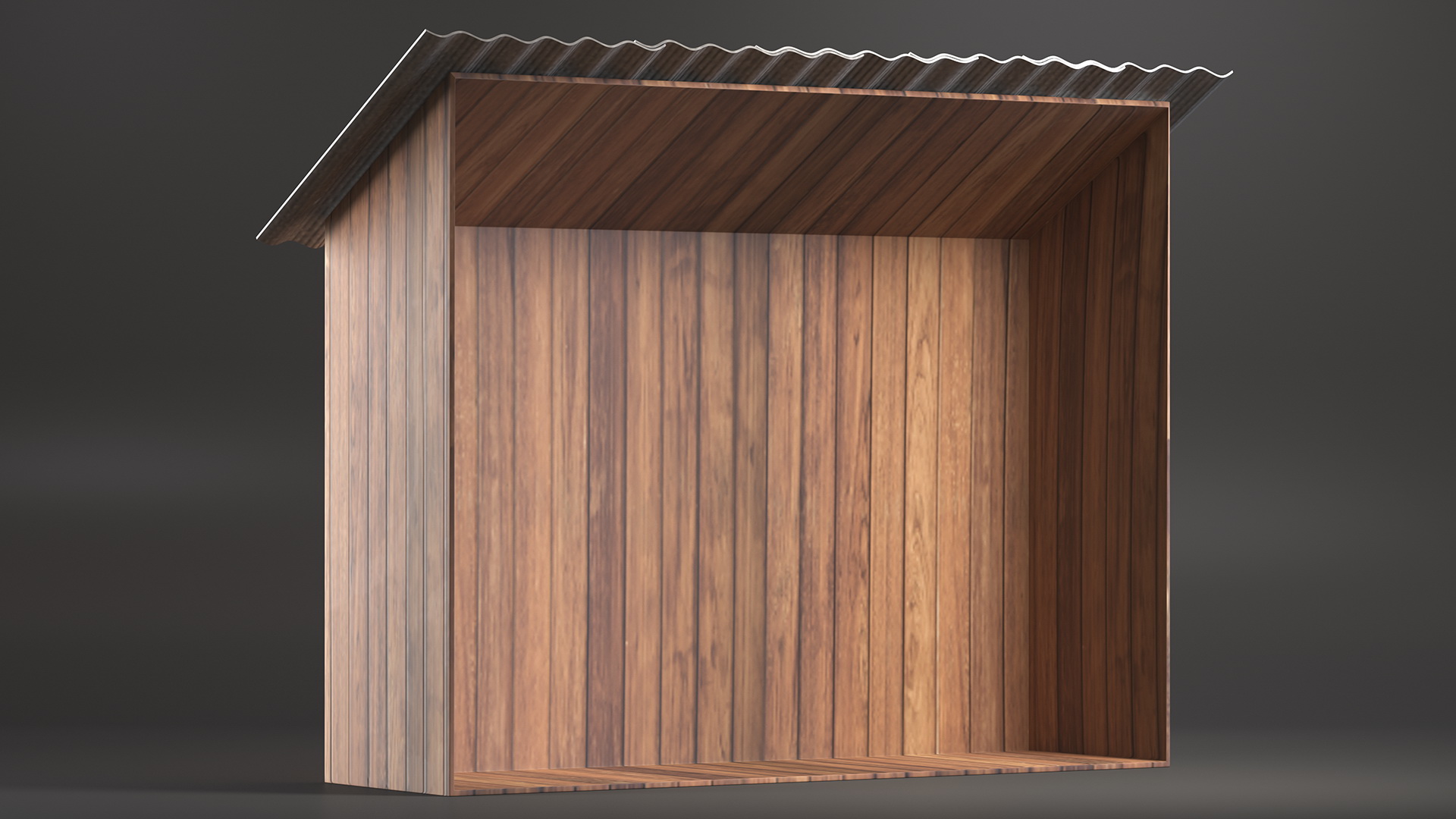 3D model Old Wooden Shed