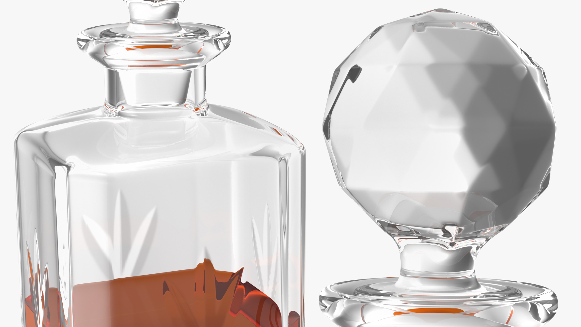 3D model Square Crystal Whisky Decanter
