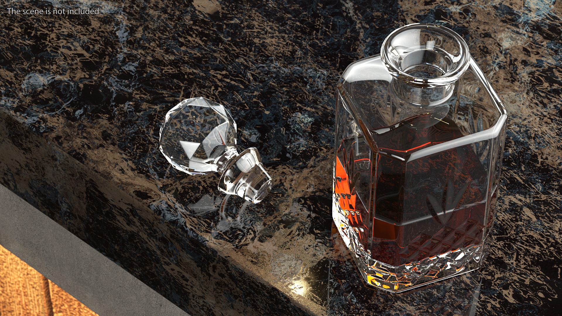 3D model Square Crystal Whisky Decanter
