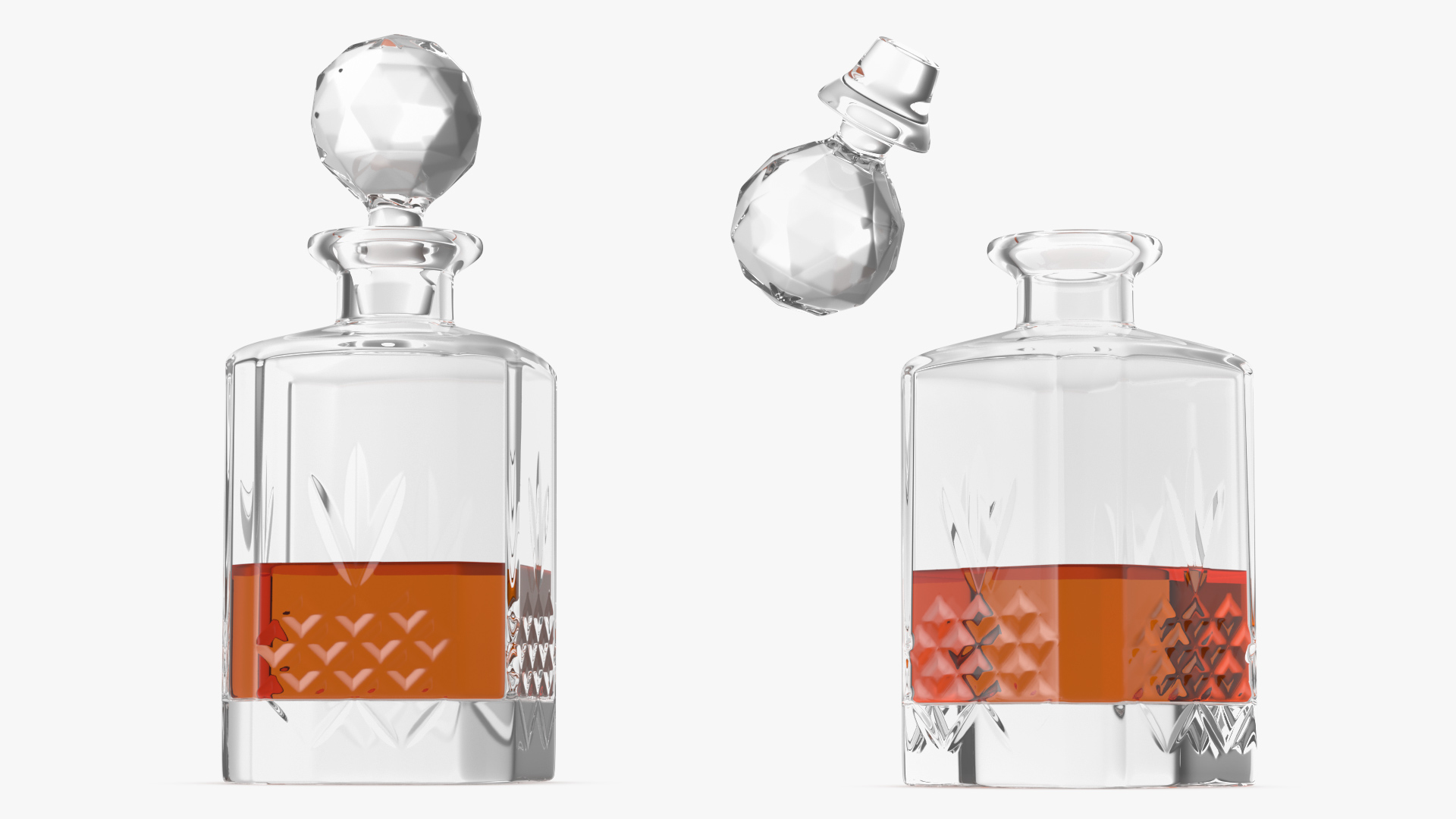 3D model Square Crystal Whisky Decanter