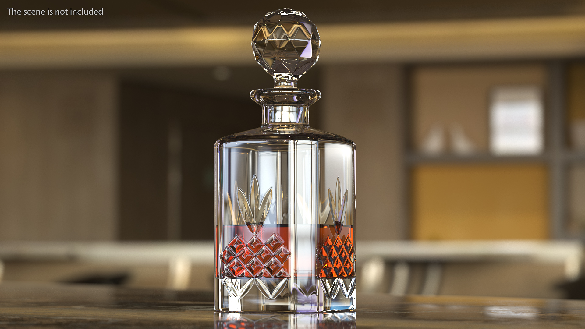 3D model Square Crystal Whisky Decanter