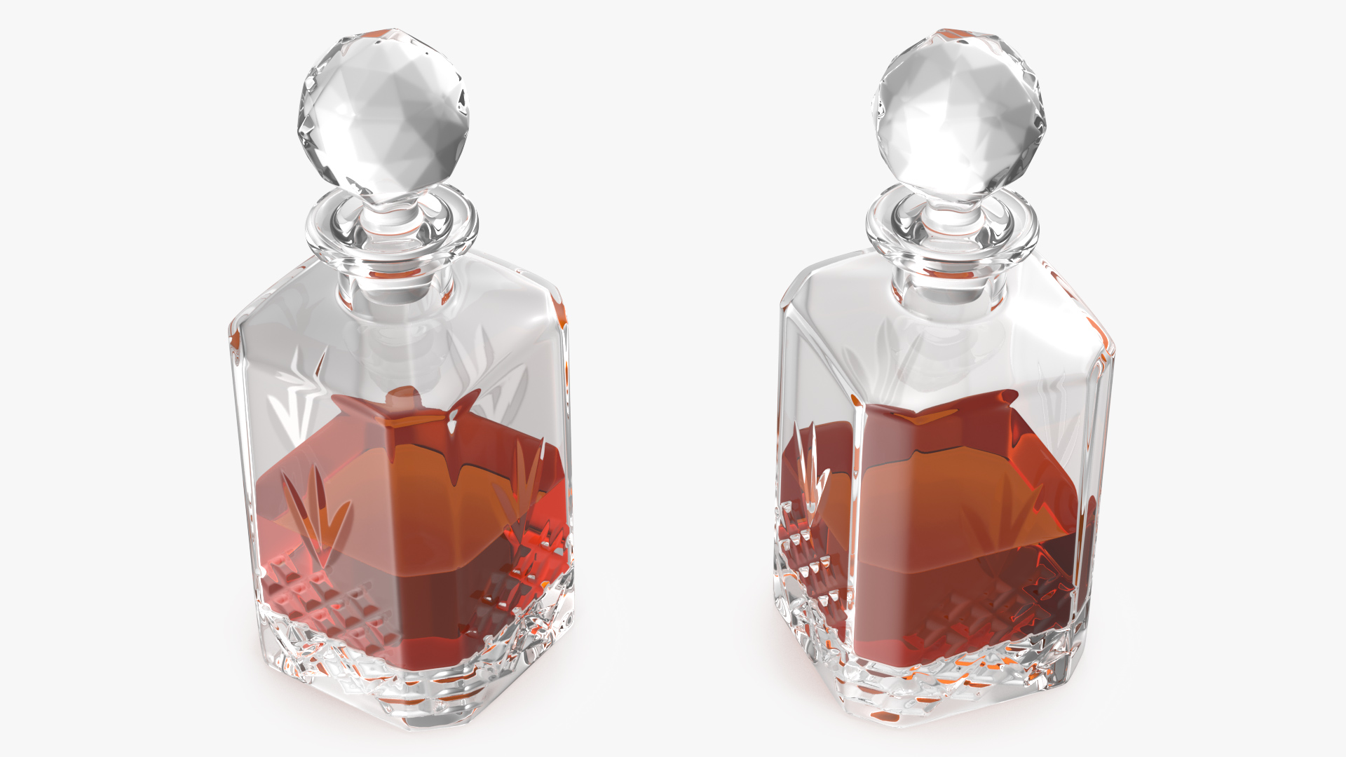 3D model Square Crystal Whisky Decanter