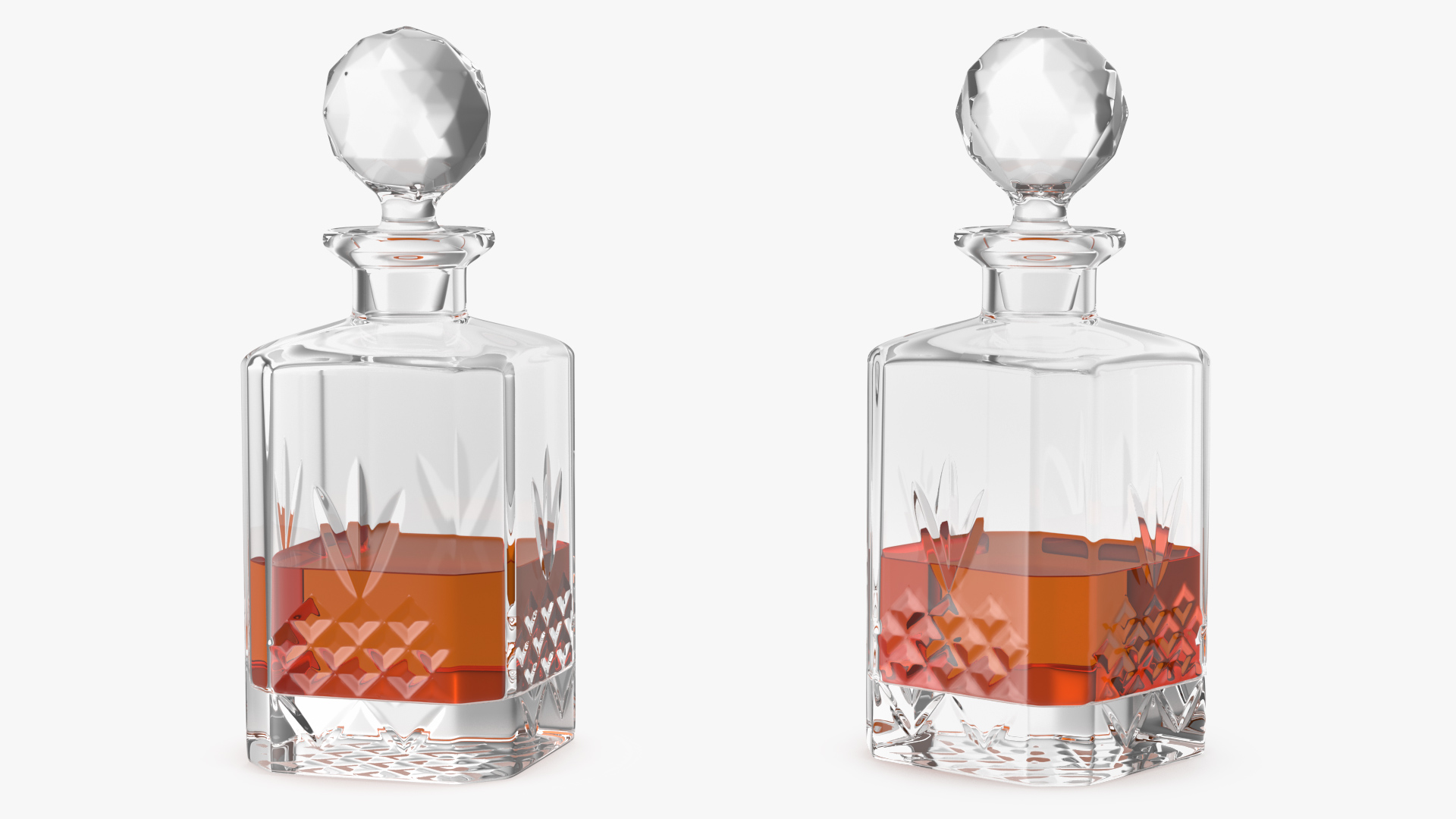 3D model Square Crystal Whisky Decanter