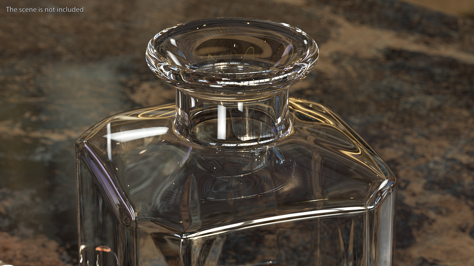 3D model Square Crystal Whisky Decanter