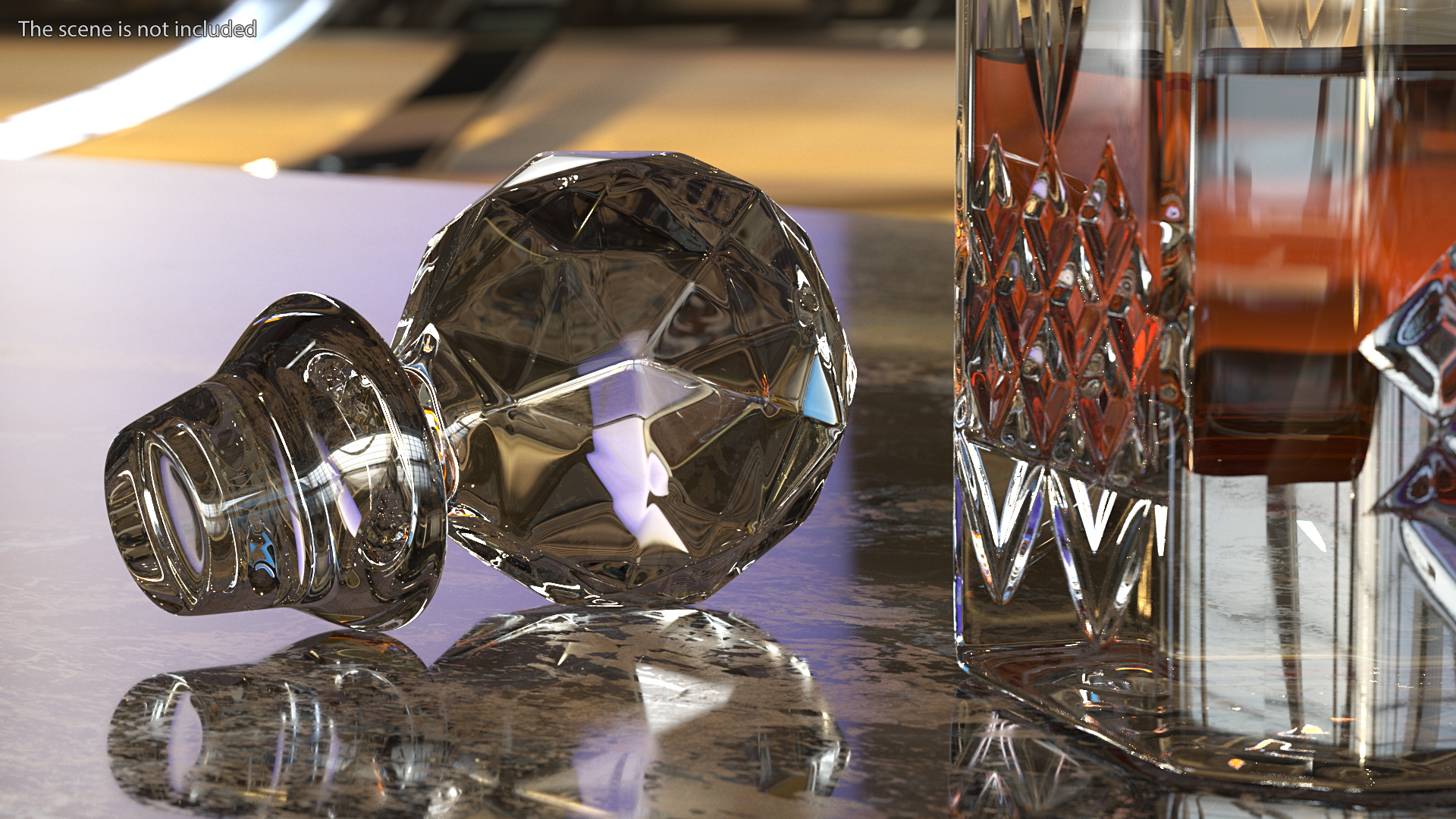 3D model Square Crystal Whisky Decanter