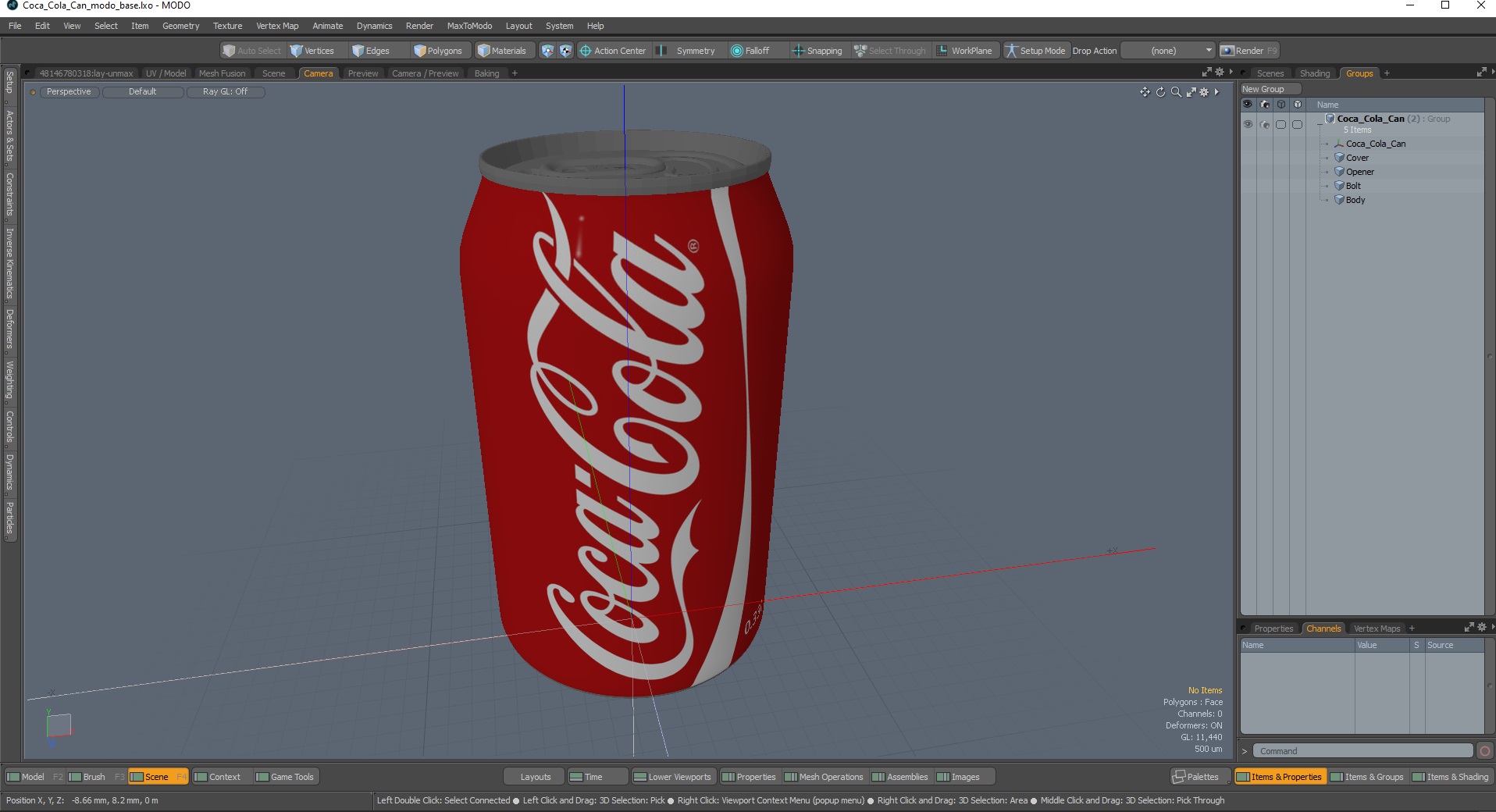 3D Coca Cola Can model