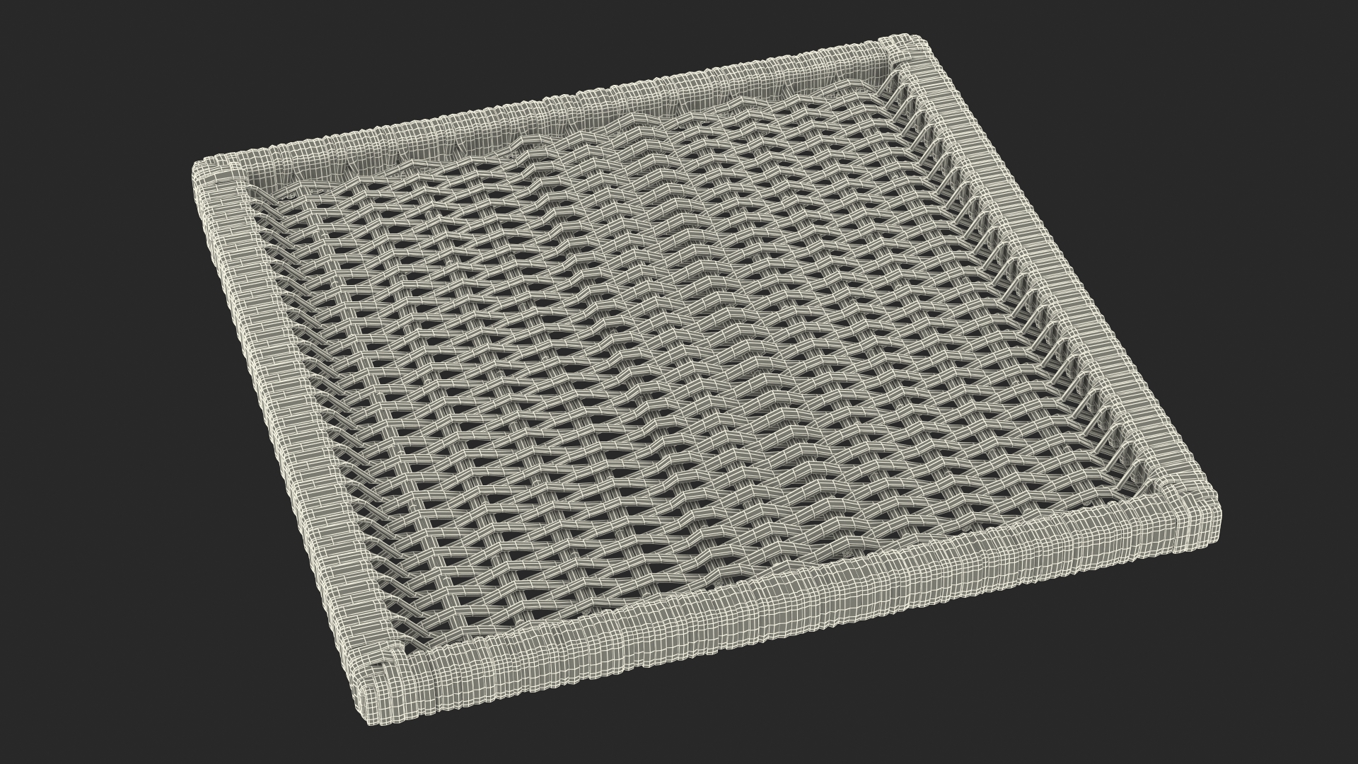 3D Rattan Panel Black model