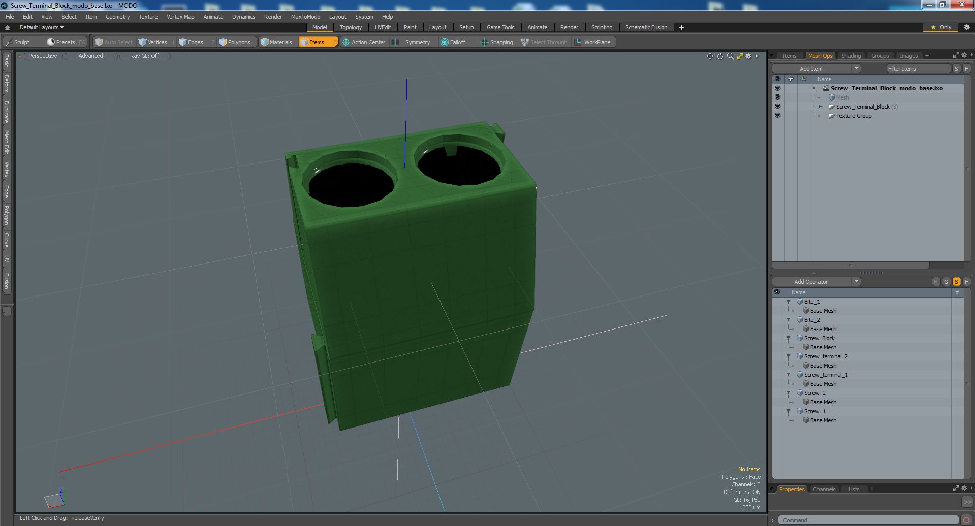 3D model Screw Terminal Block