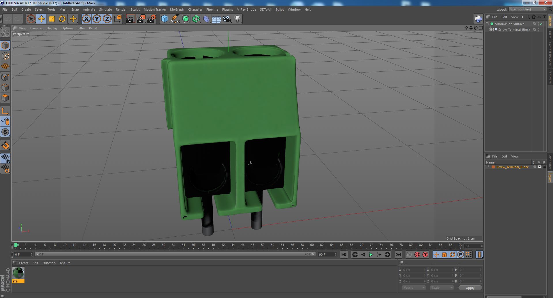3D model Screw Terminal Block