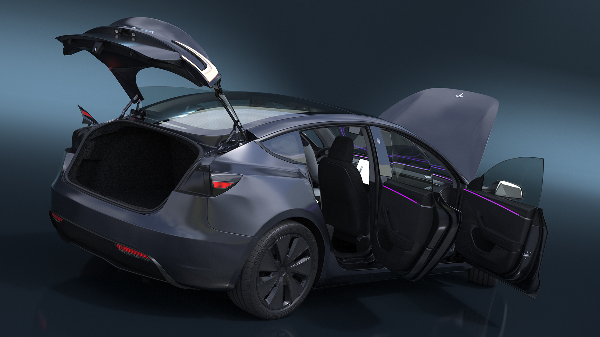 3D model Tesla Model 3 2024 with Tesla Bot Rigged