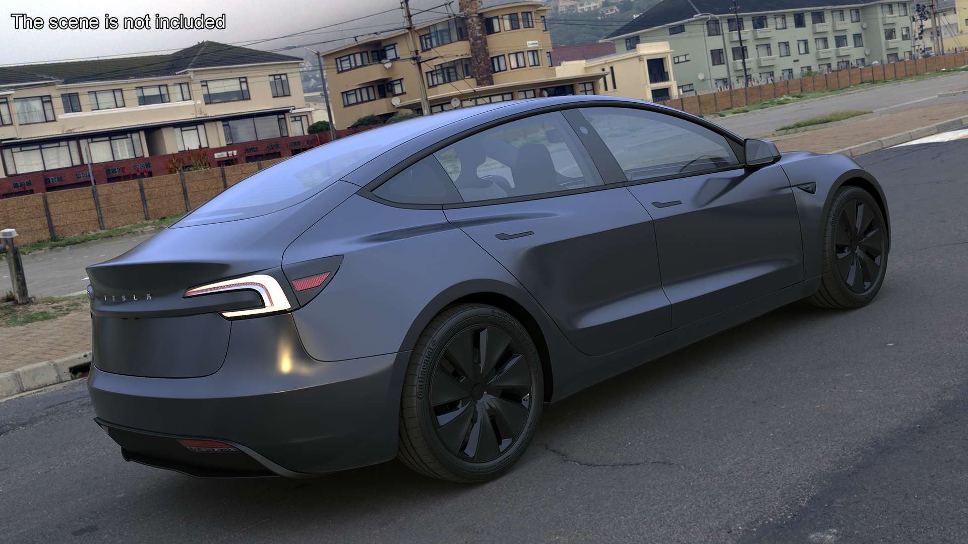 3D model Tesla Model 3 2024 with Tesla Bot Rigged