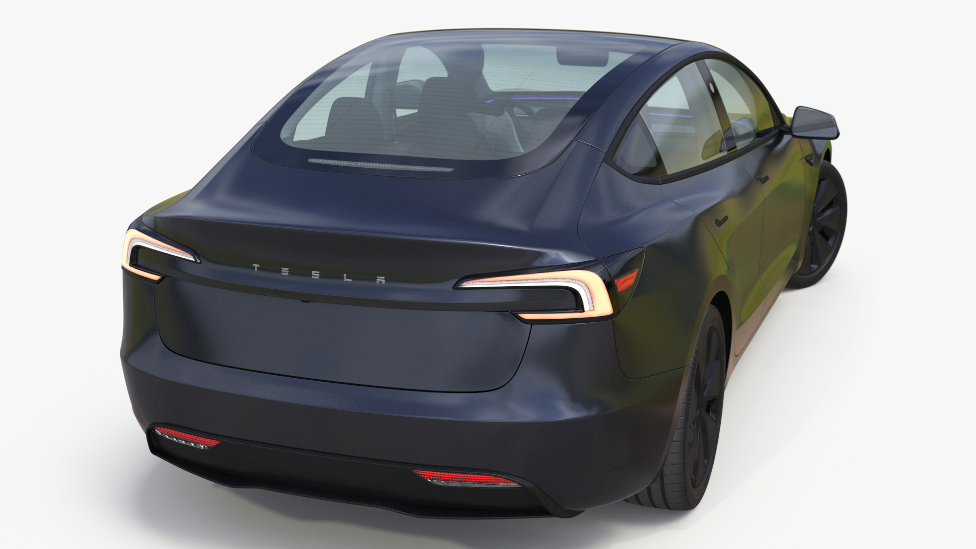 3D model Tesla Model 3 2024 with Tesla Bot Rigged