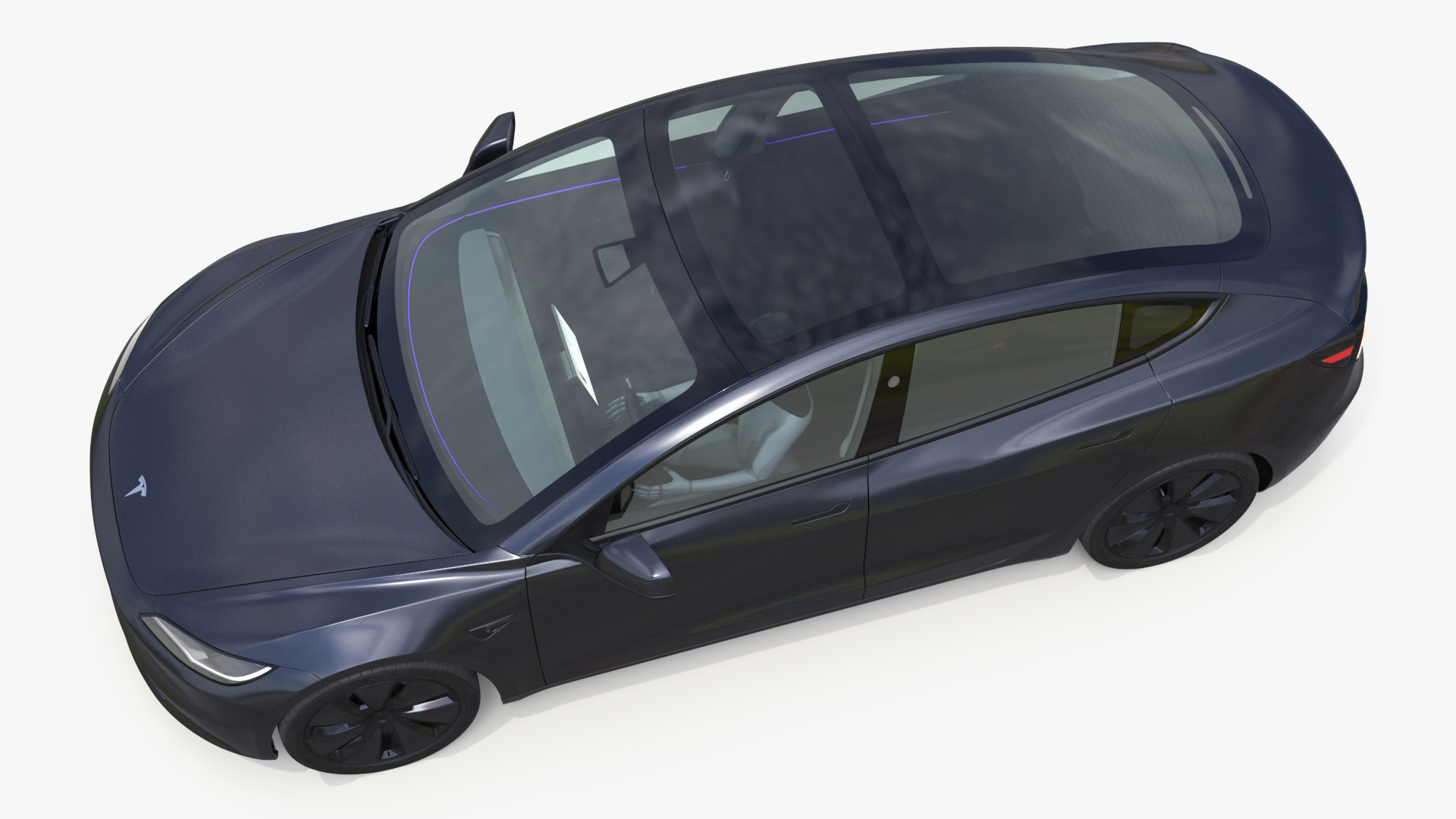 3D model Tesla Model 3 2024 with Tesla Bot Rigged