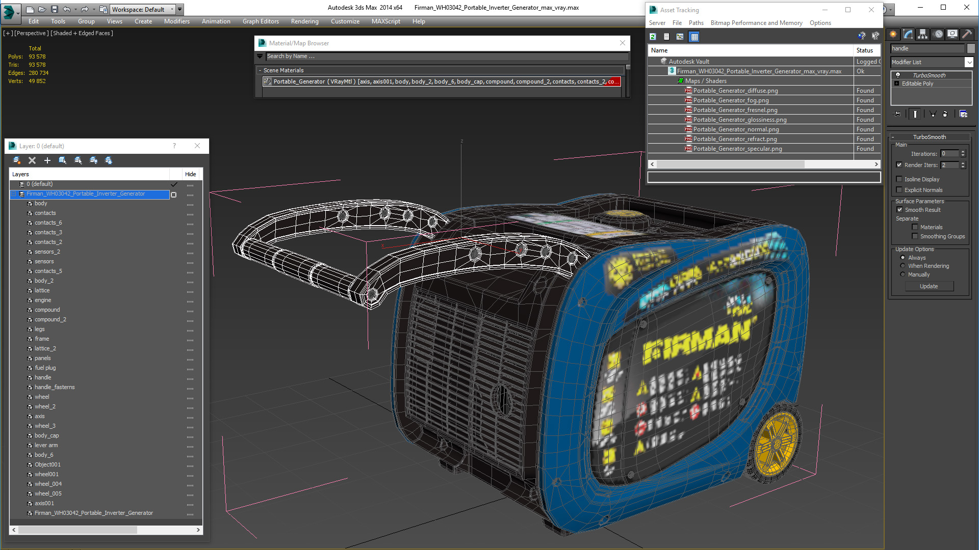 Firman WH03042 Portable Inverter Generator 3D