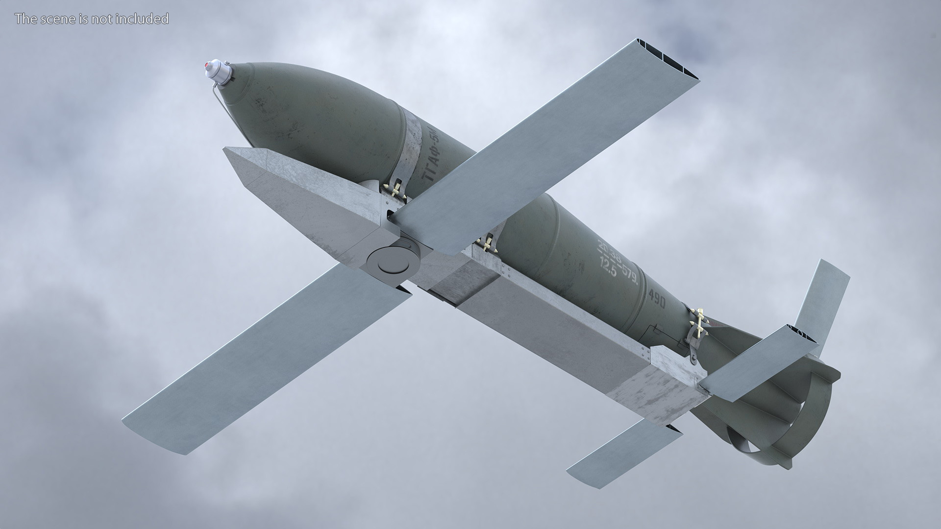 3D Russian FAB 500 M62 Air Bomb with UMPK model