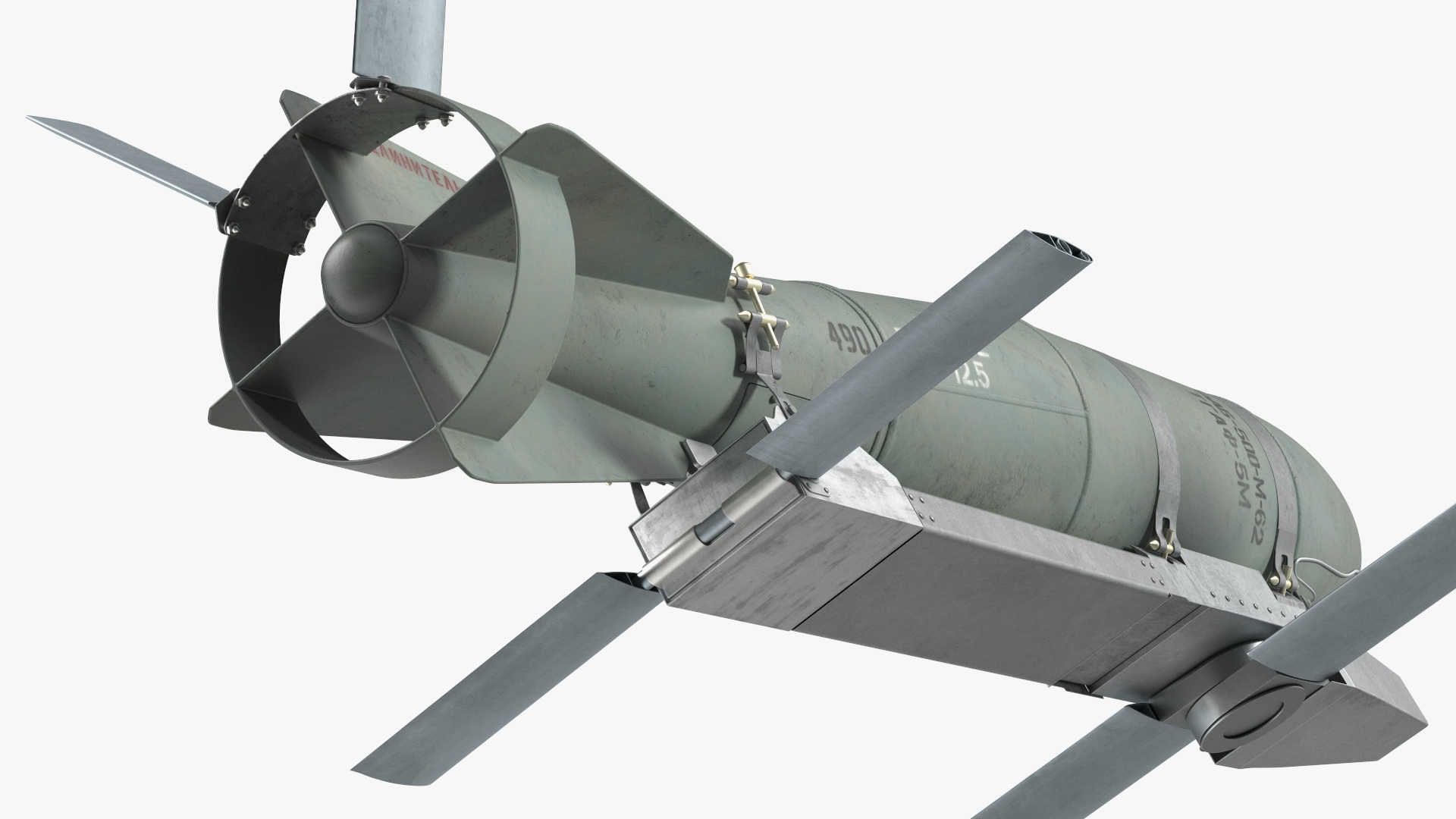 3D Russian FAB 500 M62 Air Bomb with UMPK model