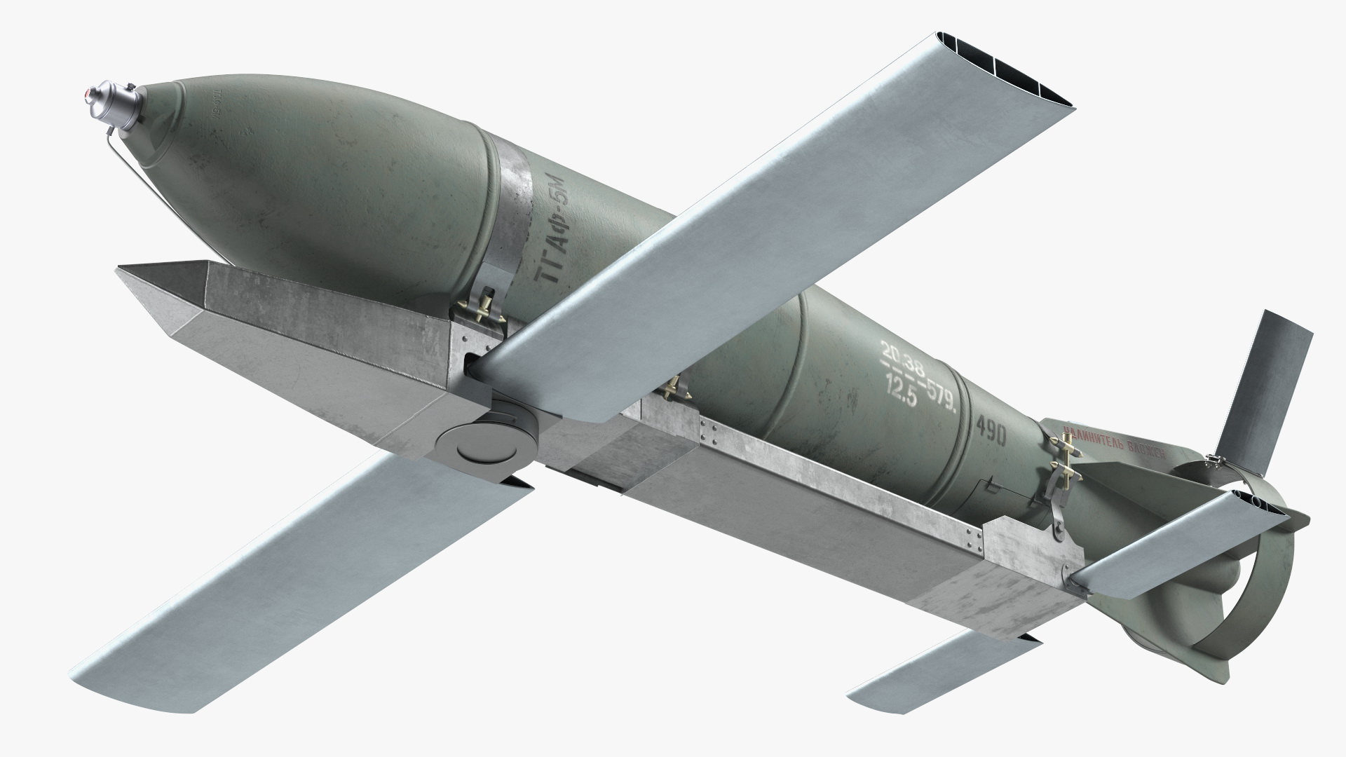 3D Russian FAB 500 M62 Air Bomb with UMPK model