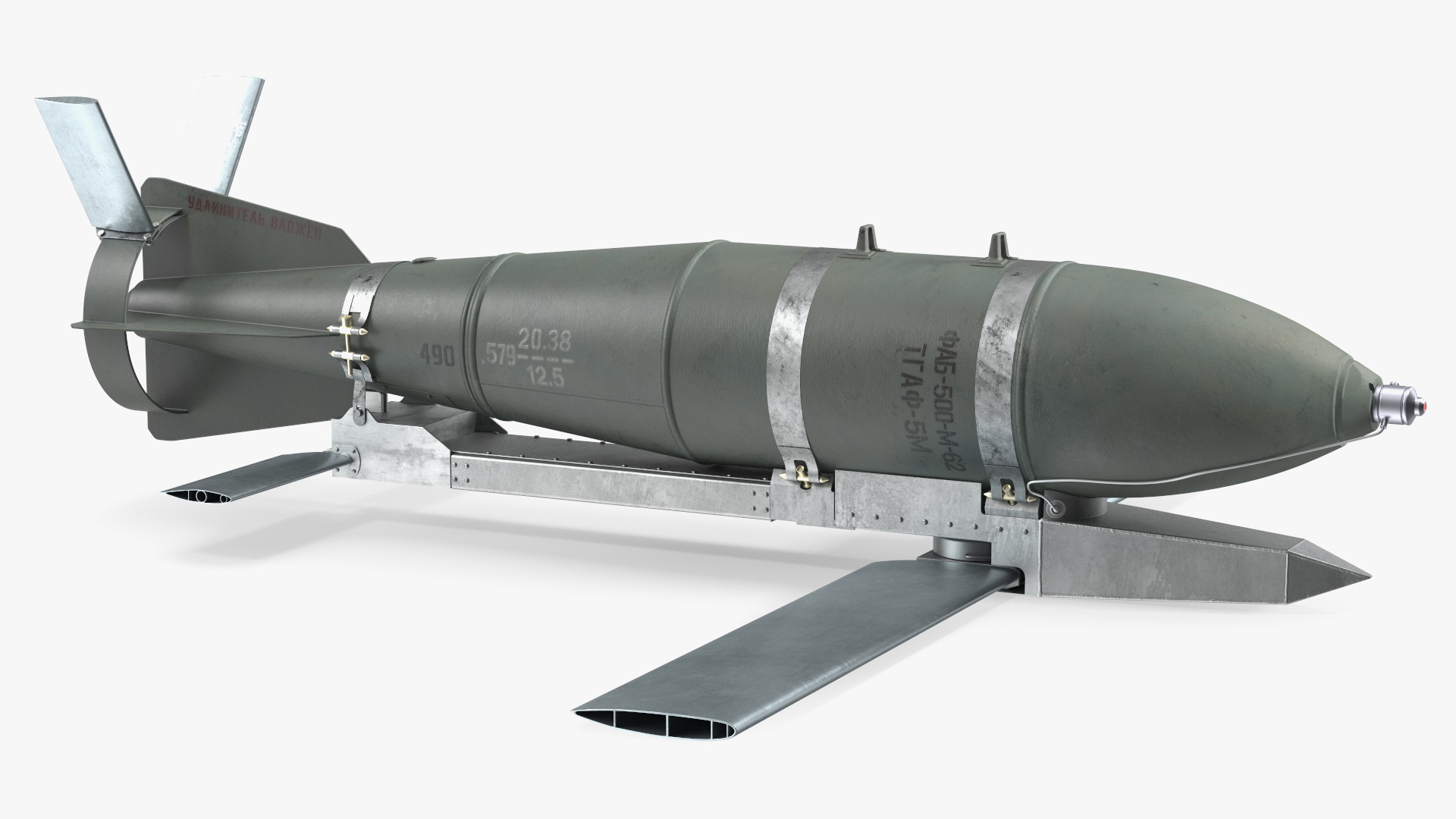 3D Russian FAB 500 M62 Air Bomb with UMPK model
