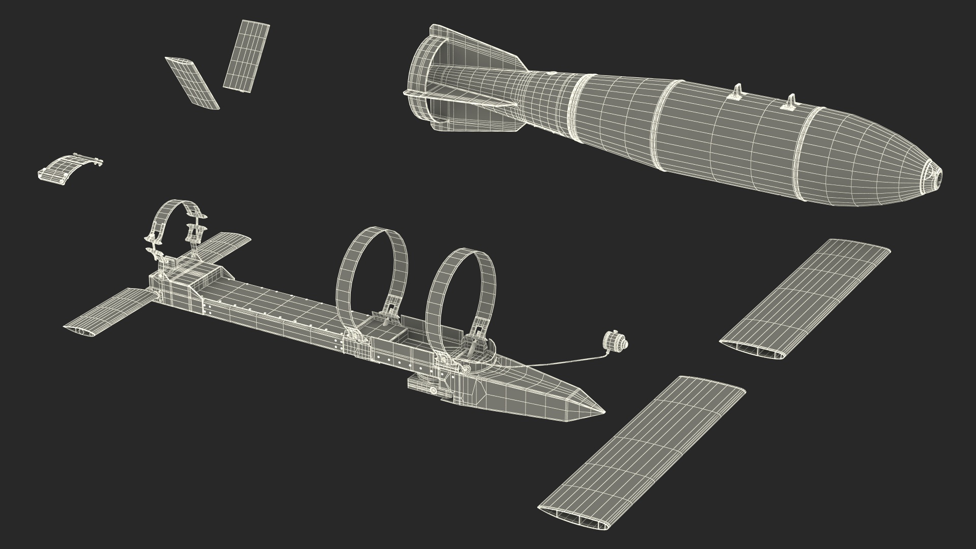 3D Russian FAB 500 M62 Air Bomb with UMPK model