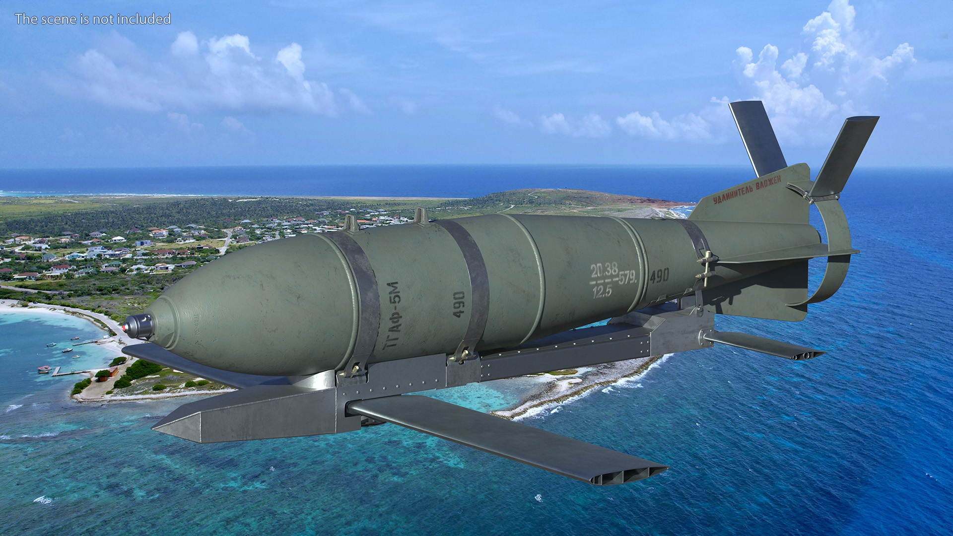 3D Russian FAB 500 M62 Air Bomb with UMPK model