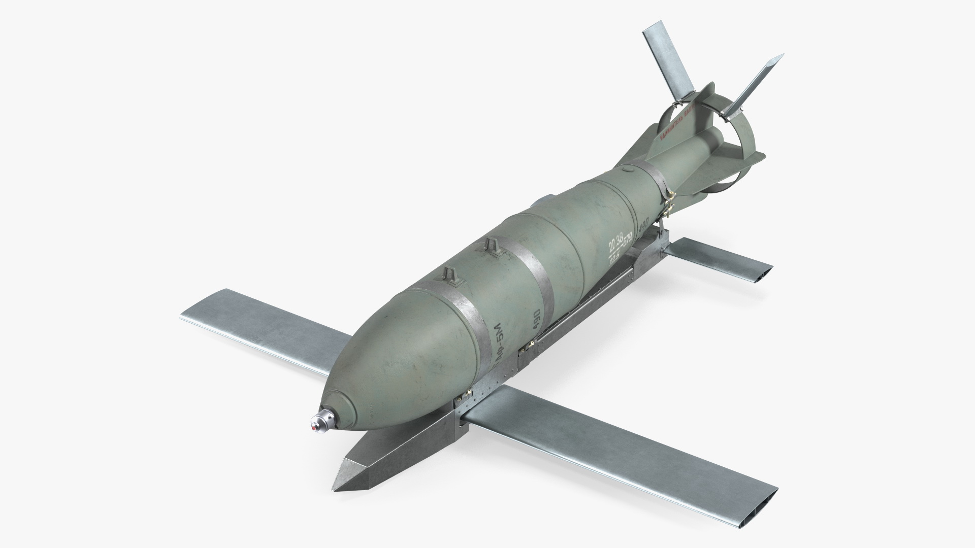 3D Russian FAB 500 M62 Air Bomb with UMPK model