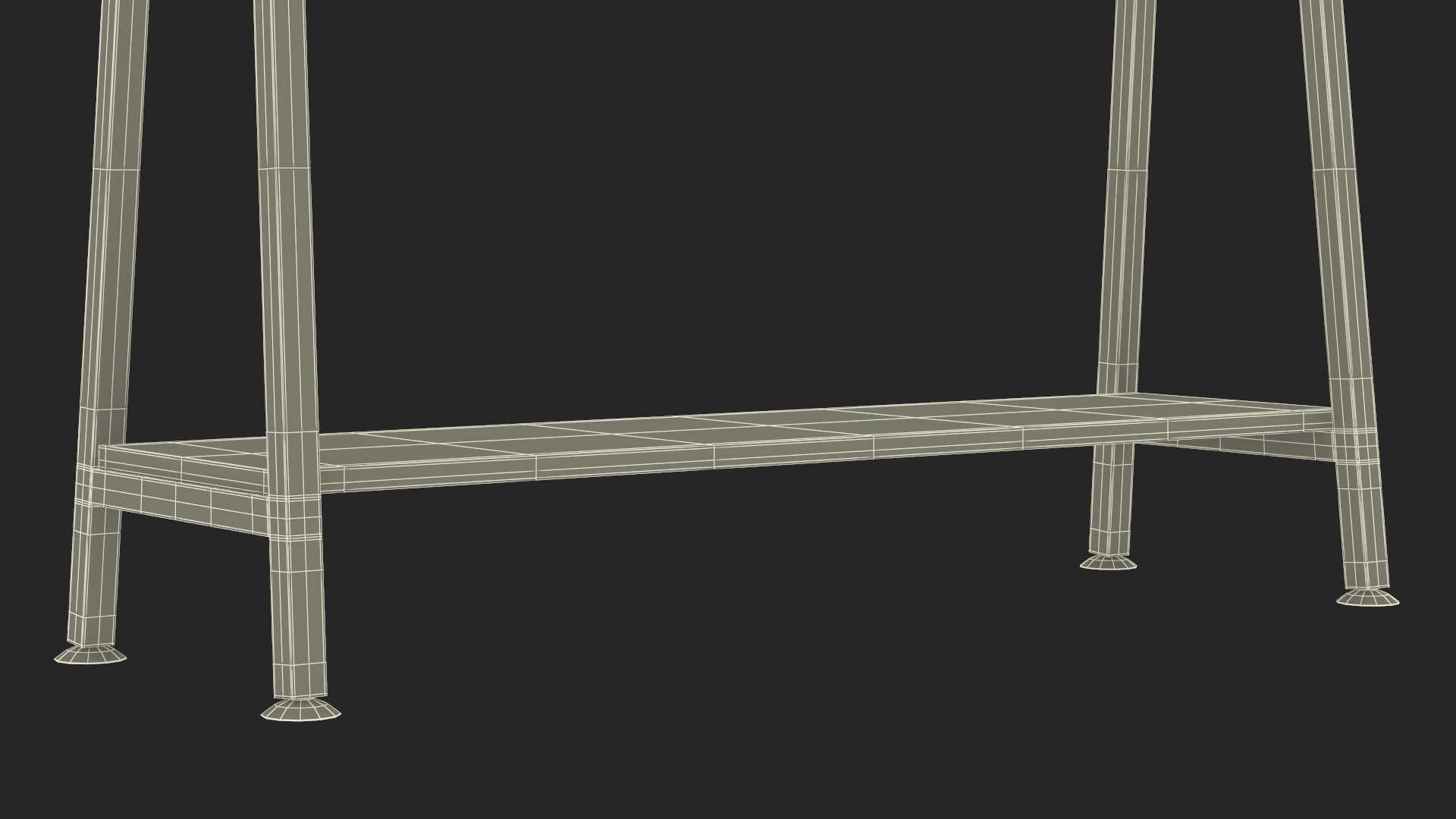 Silver Cloth Coat Rack 3D
