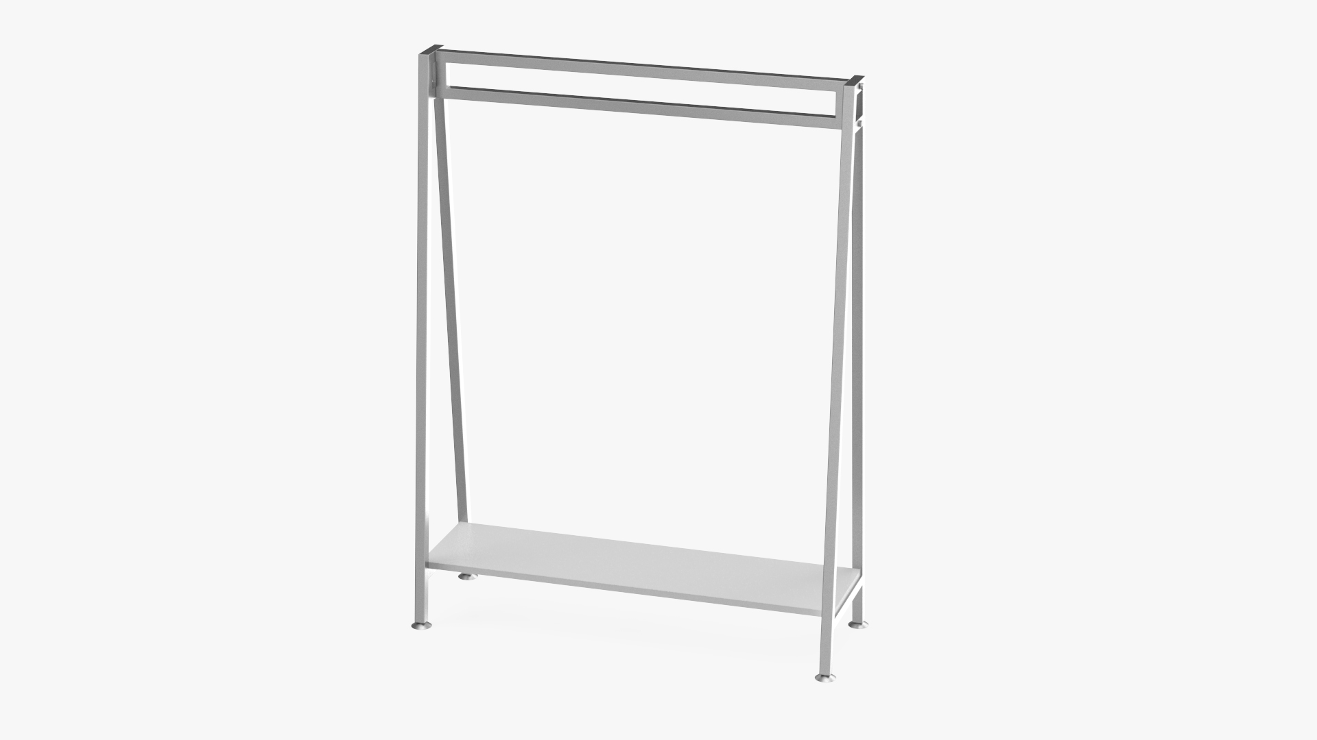 Silver Cloth Coat Rack 3D