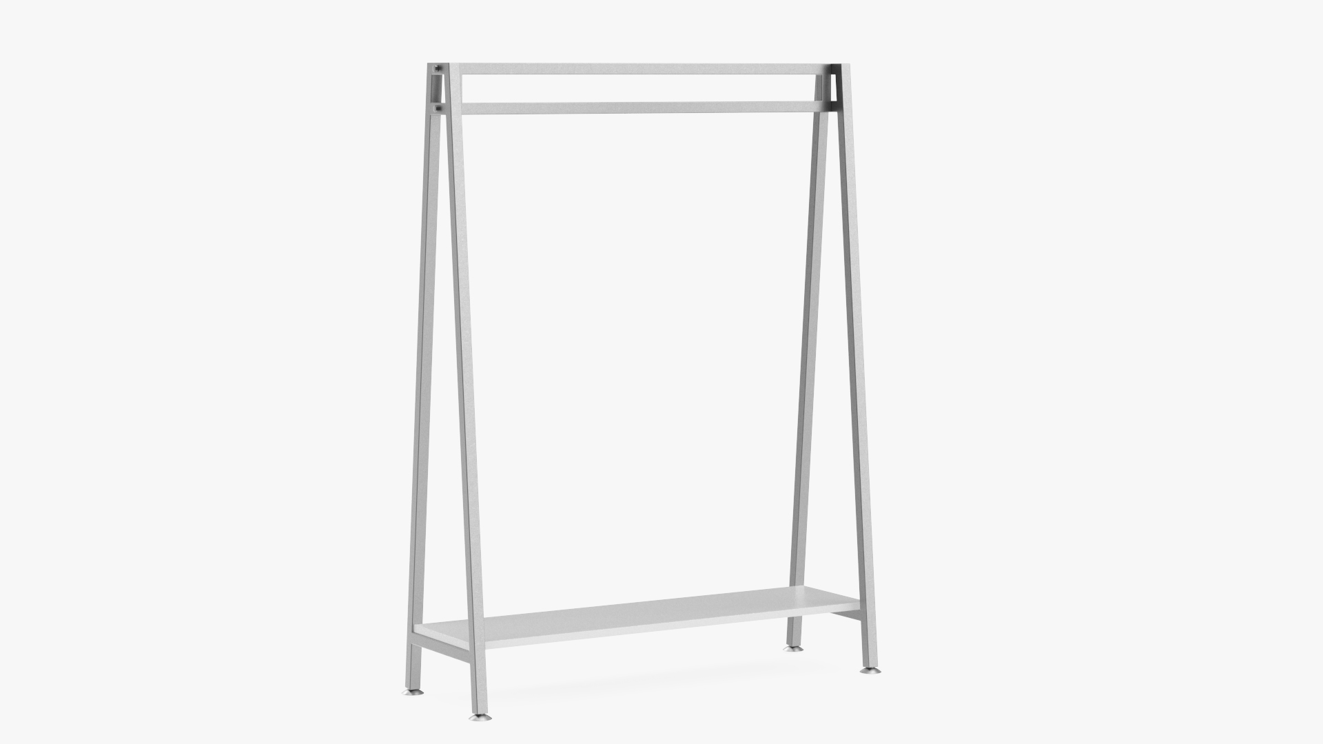 Silver Cloth Coat Rack 3D