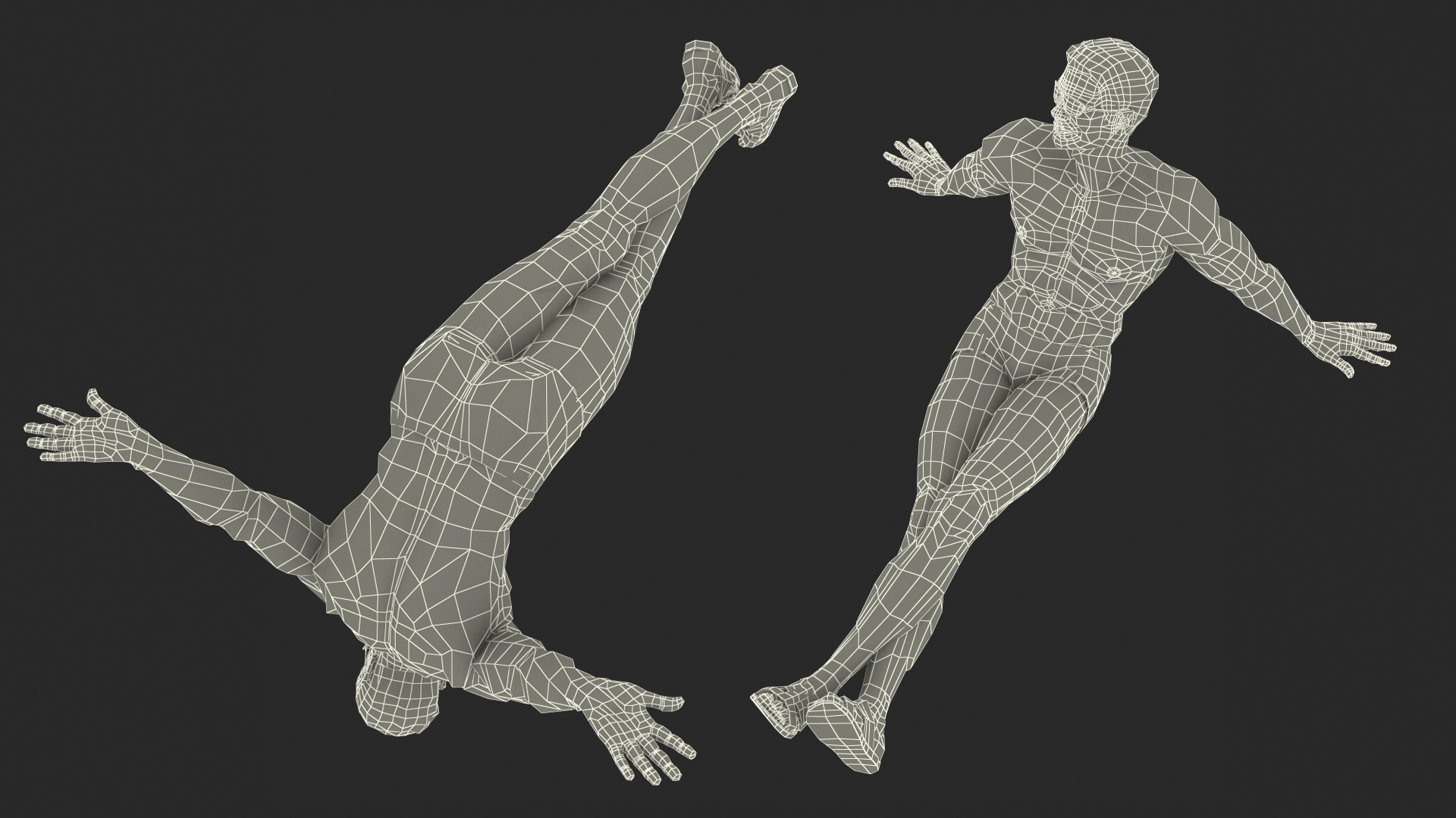 3D Man in Swimwear Sitting Pose model