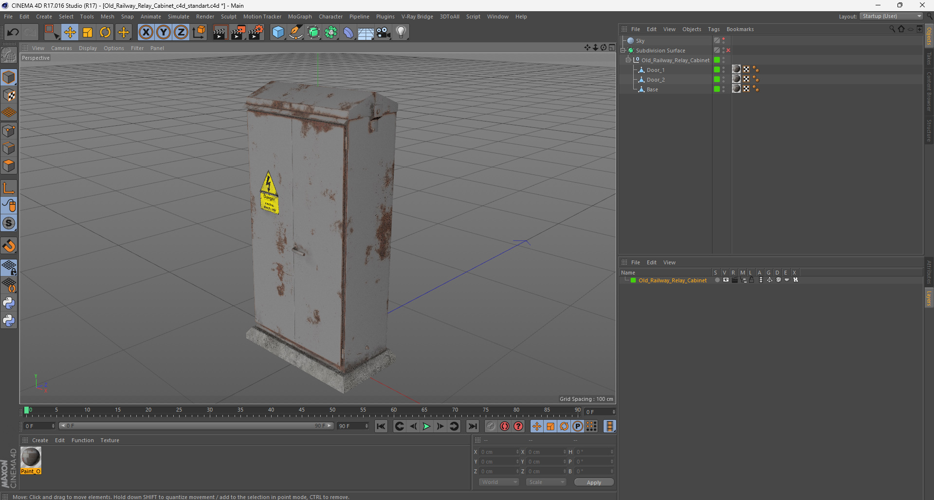 3D model Old Railway Relay Cabinet