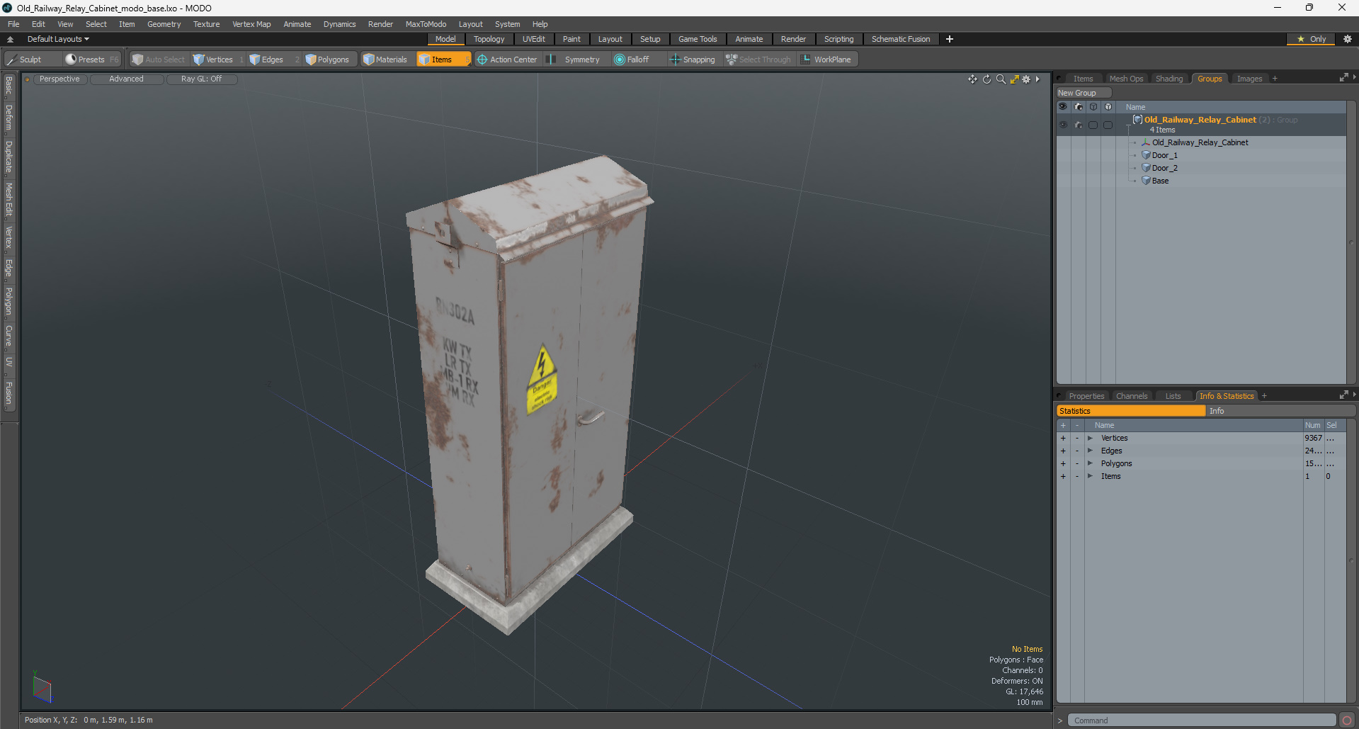 3D model Old Railway Relay Cabinet