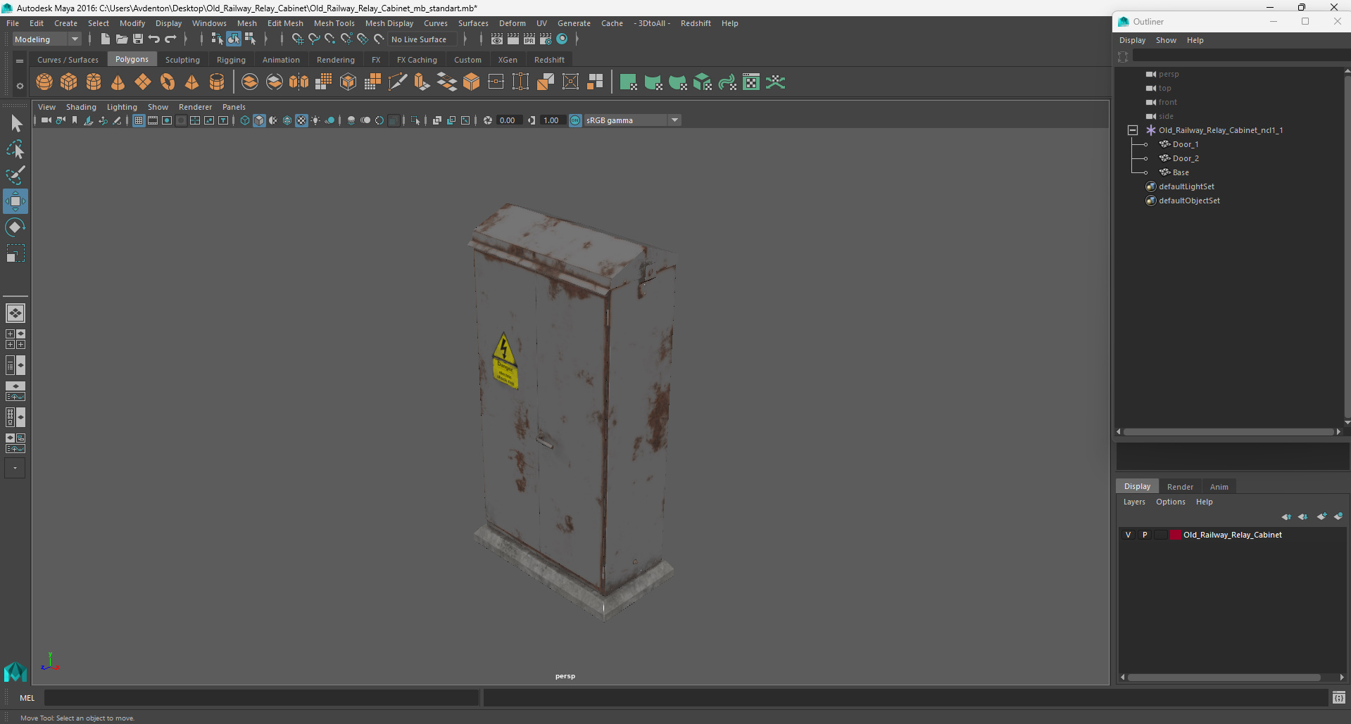 3D model Old Railway Relay Cabinet