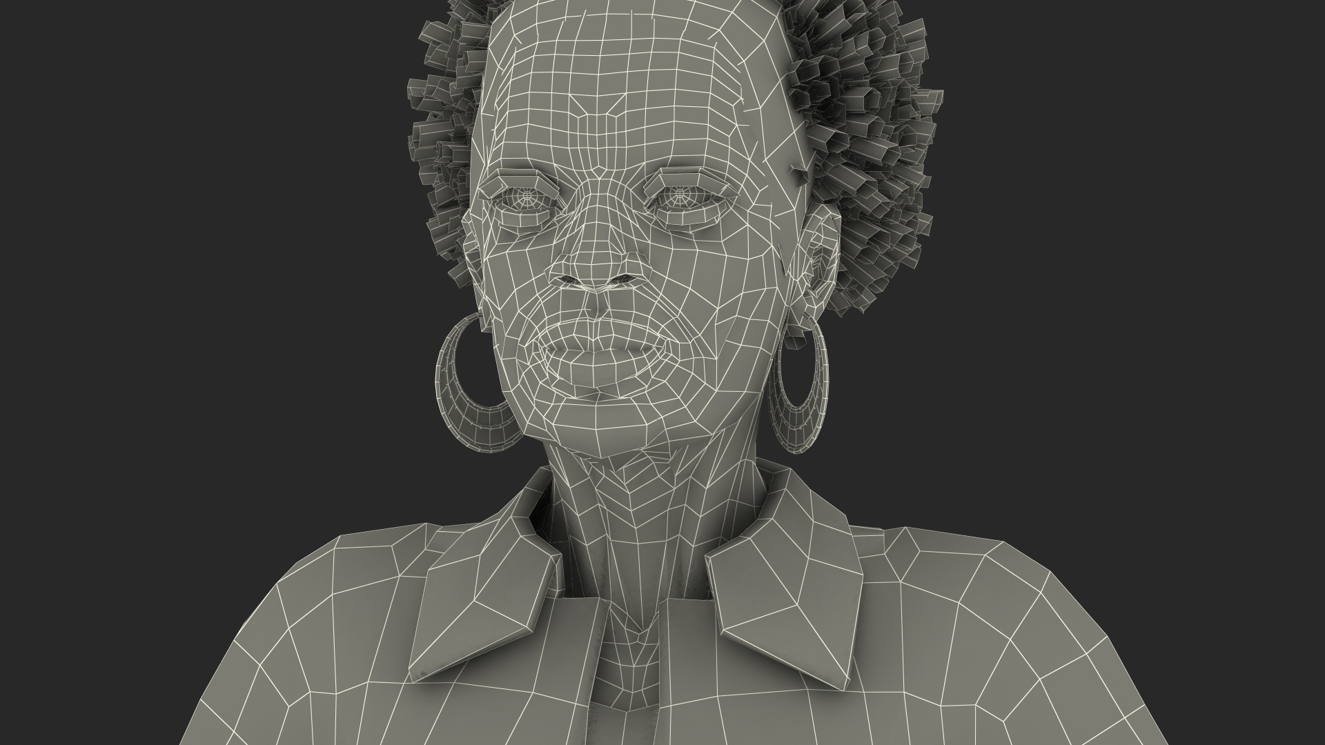 3D Black Elderly Woman Everyday Style A-Pose