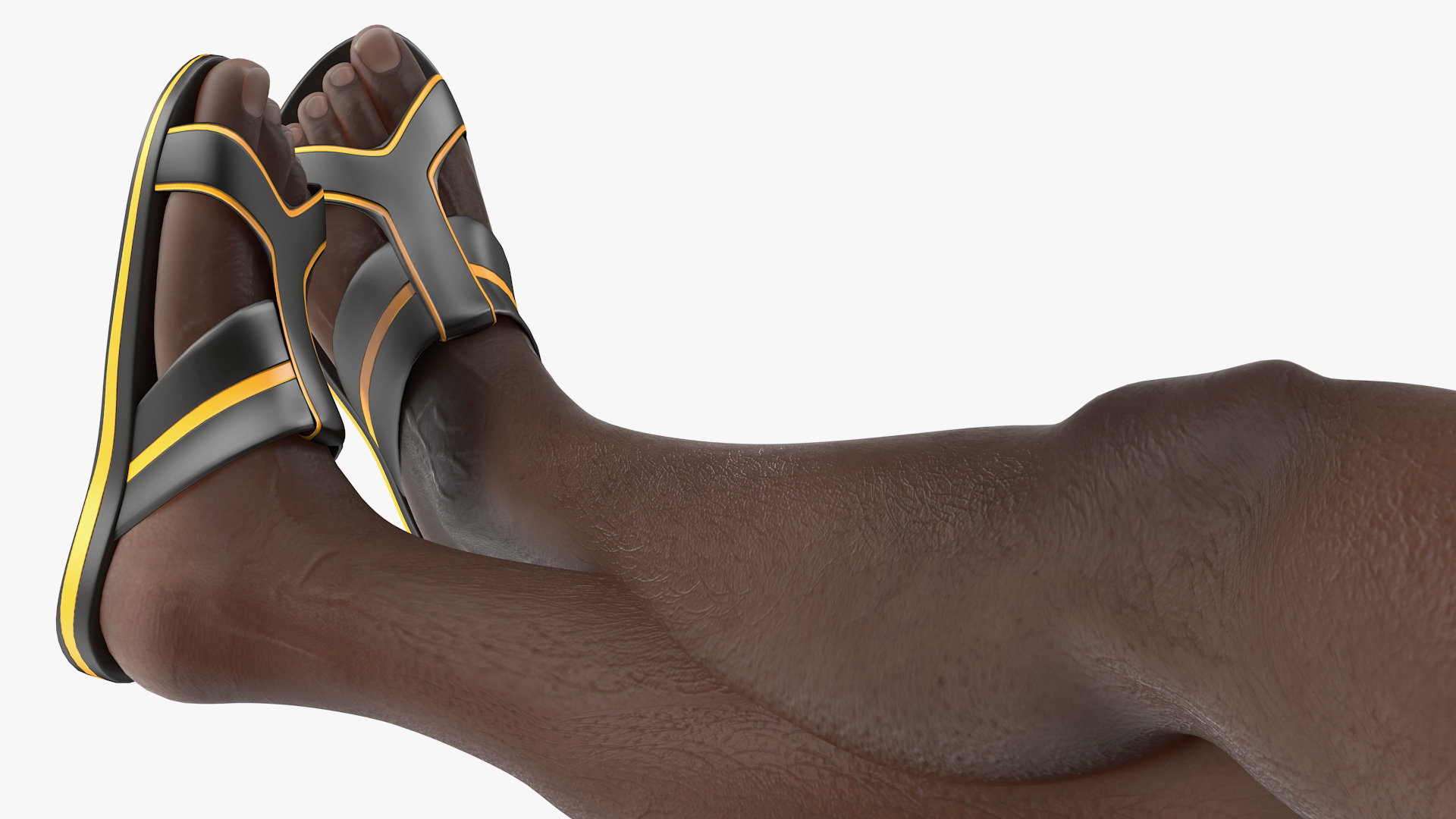 3D model Afro American Man in Swimwear Lying Pose