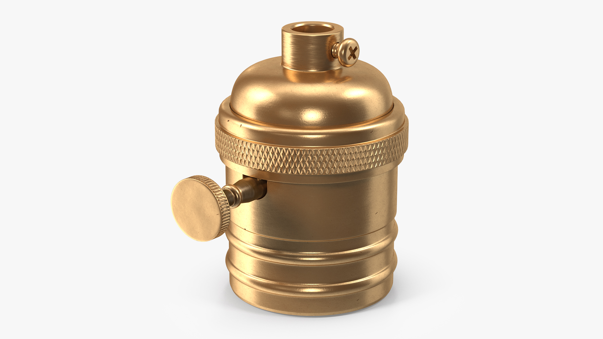 3D Vintage Lightbulb Socket Bronze