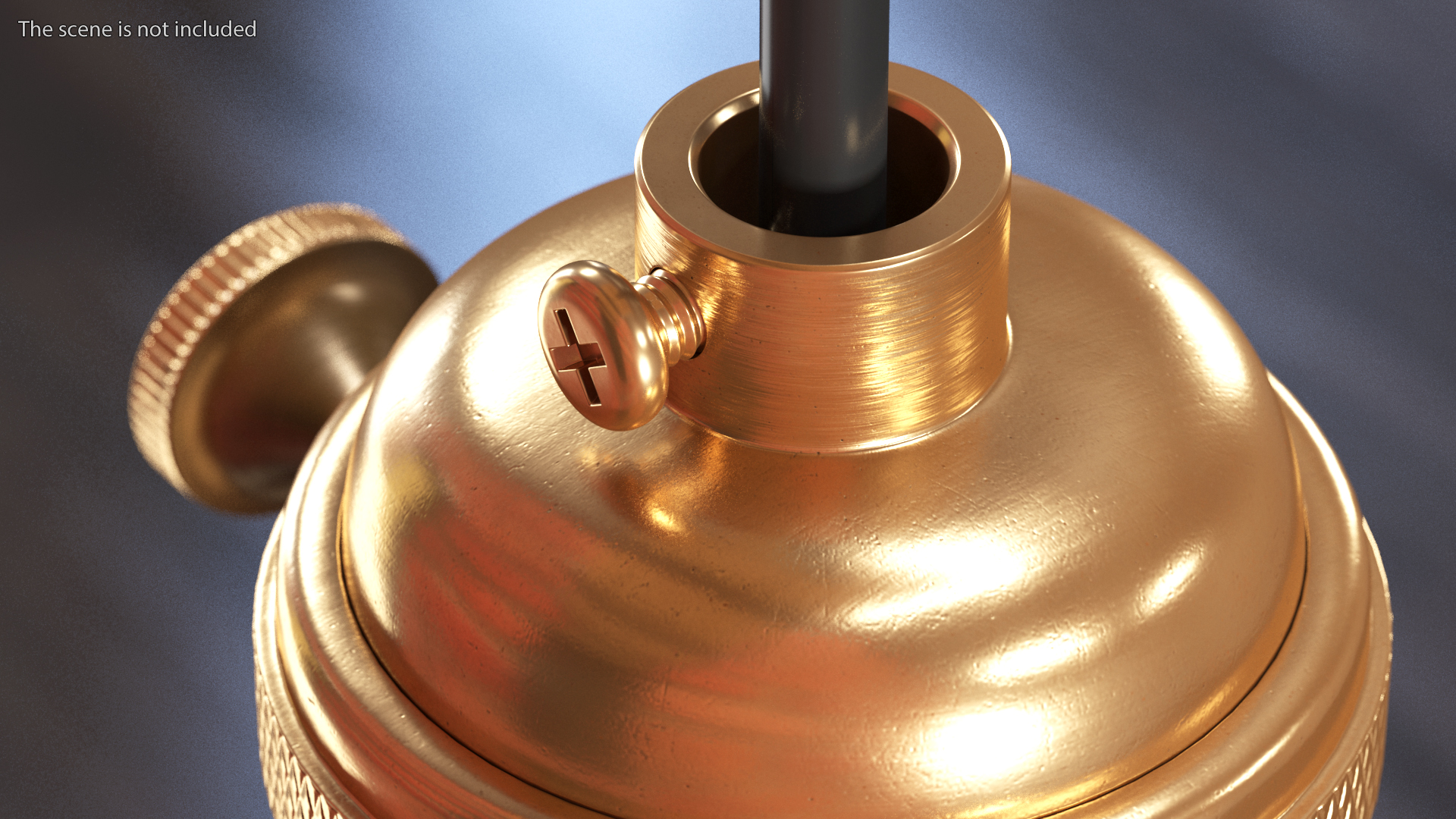 3D Vintage Lightbulb Socket Bronze