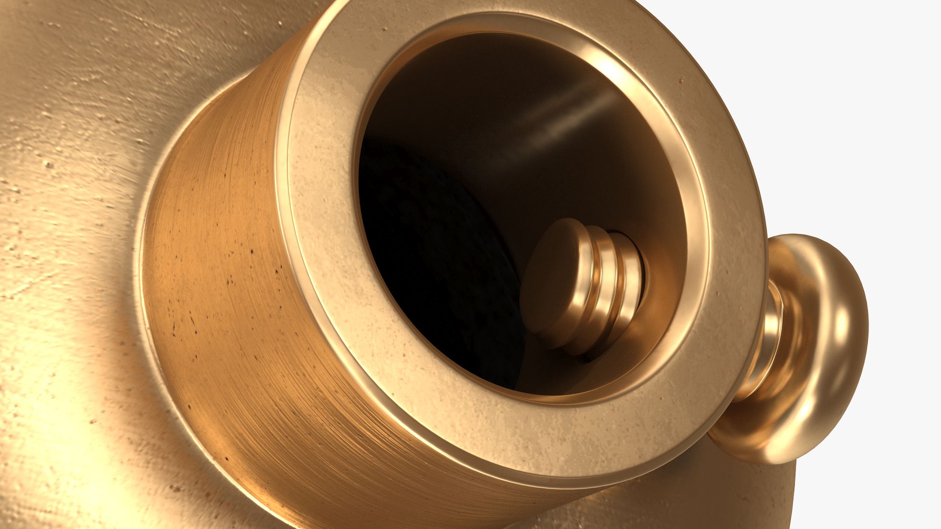 3D Vintage Lightbulb Socket Bronze