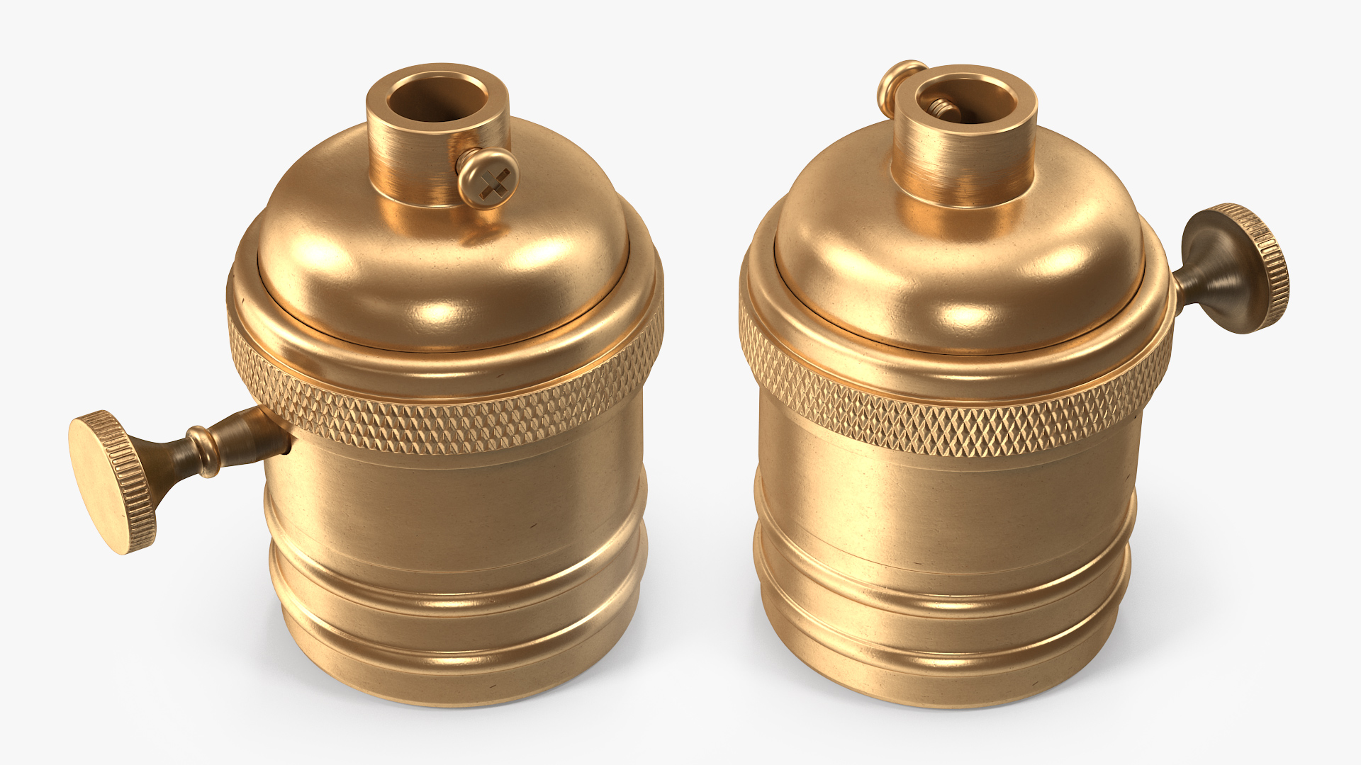 3D Vintage Lightbulb Socket Bronze