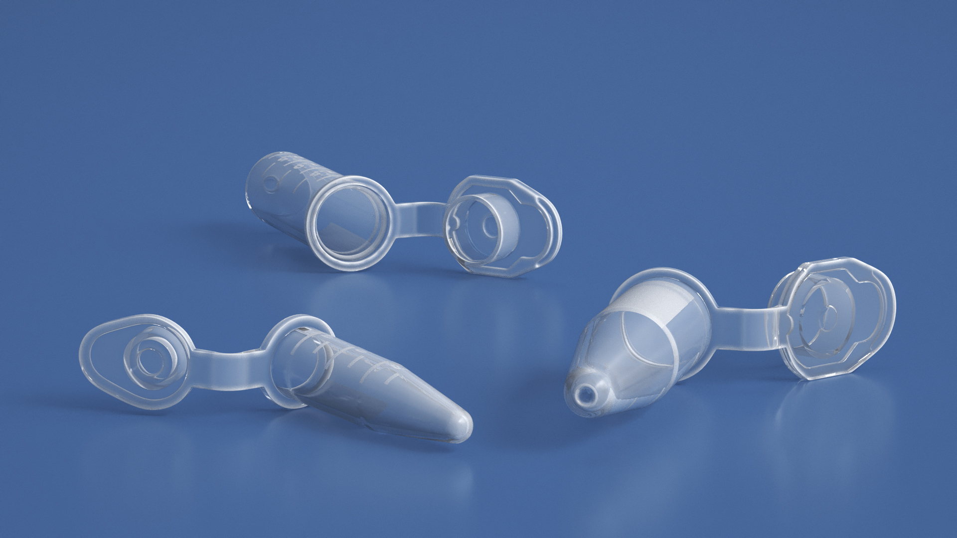 Microcentrifuge Tubes with Hinged Caps Set Clear - view 3