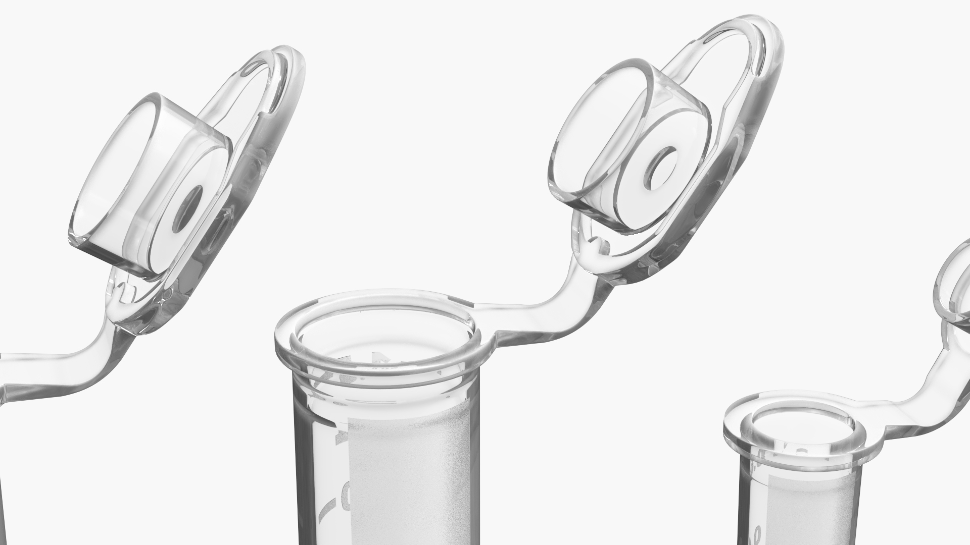 Microcentrifuge Tubes with Hinged Caps Set Clear - view 6
